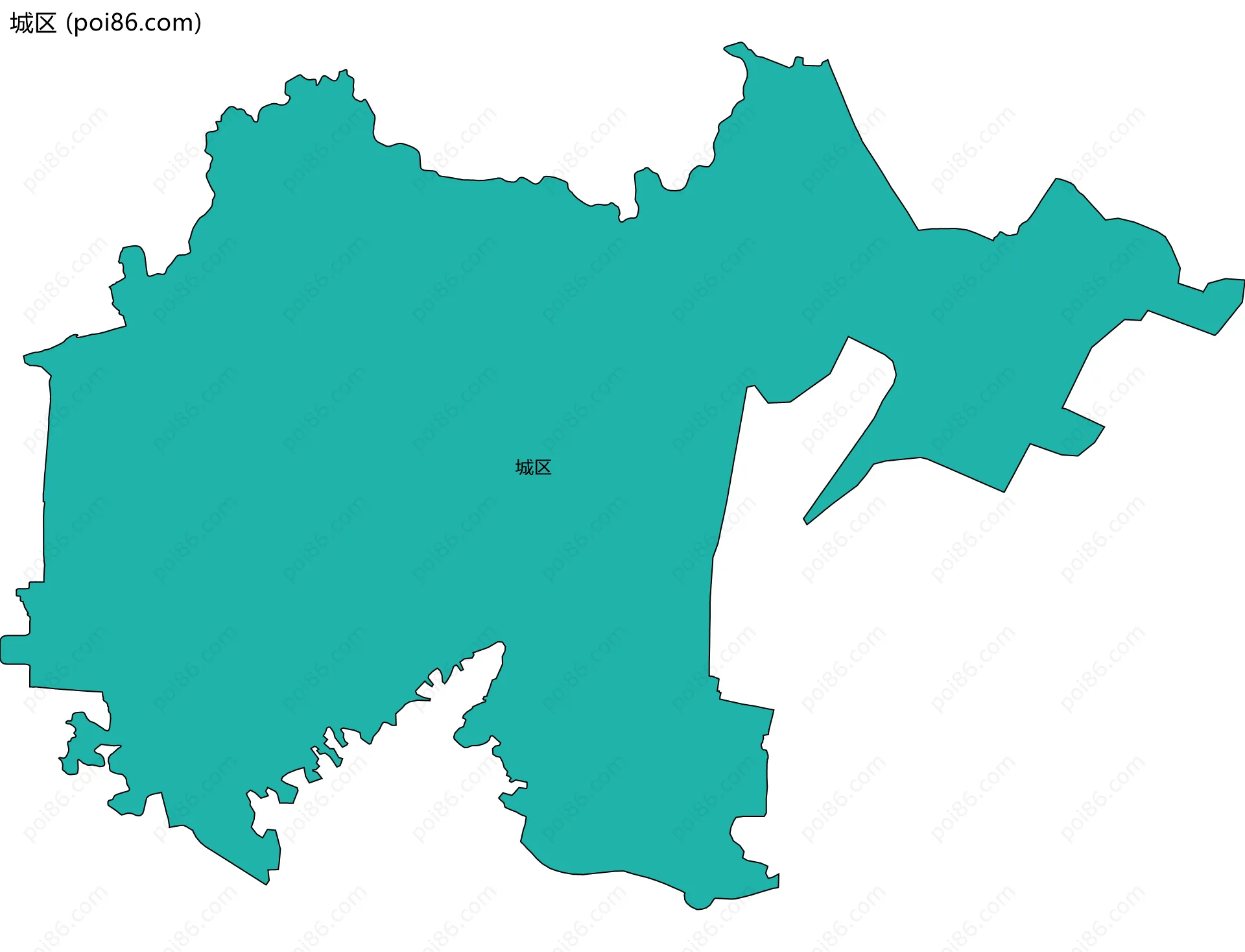 城区边界地图