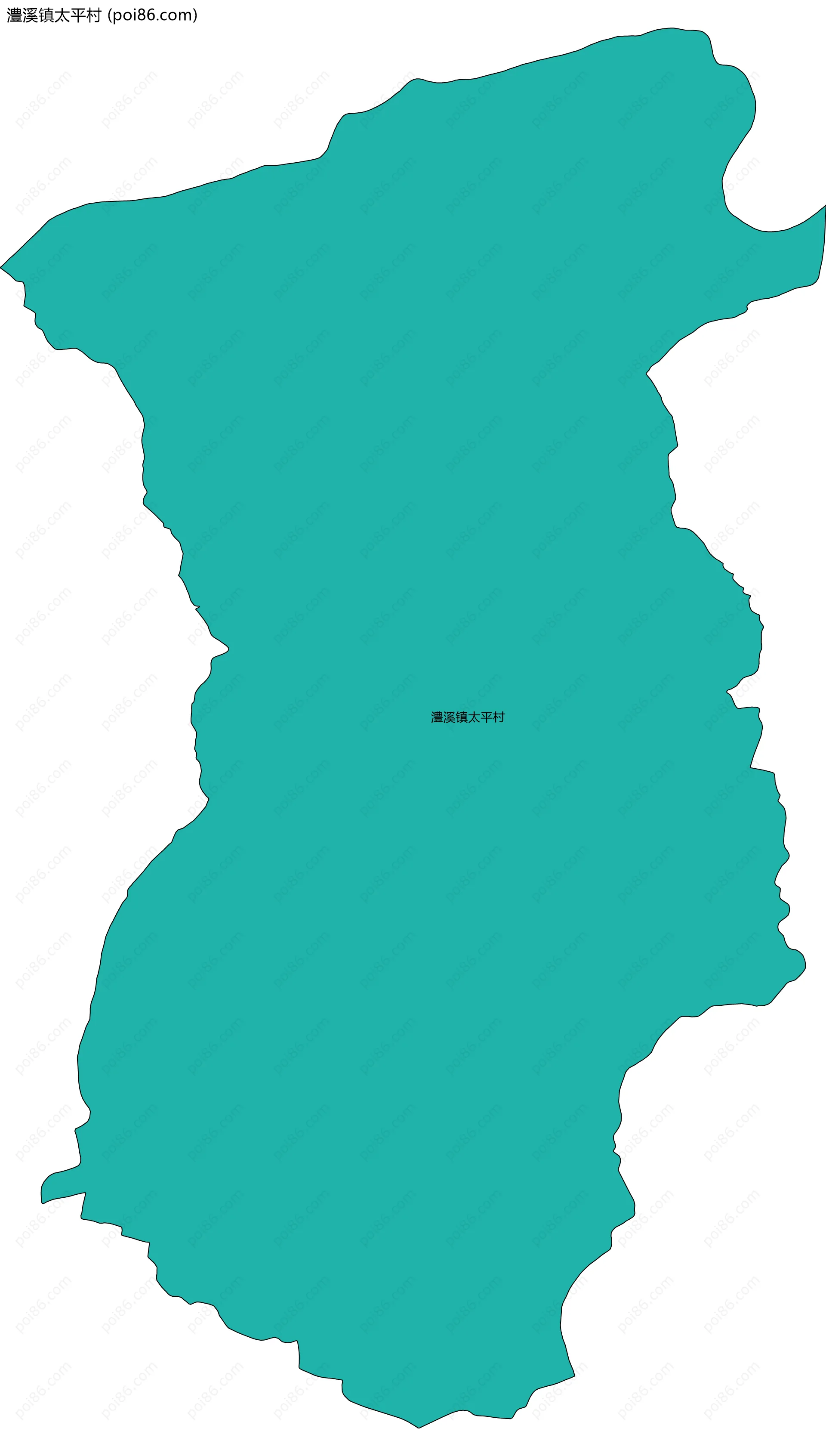 澧溪镇太平村边界地图