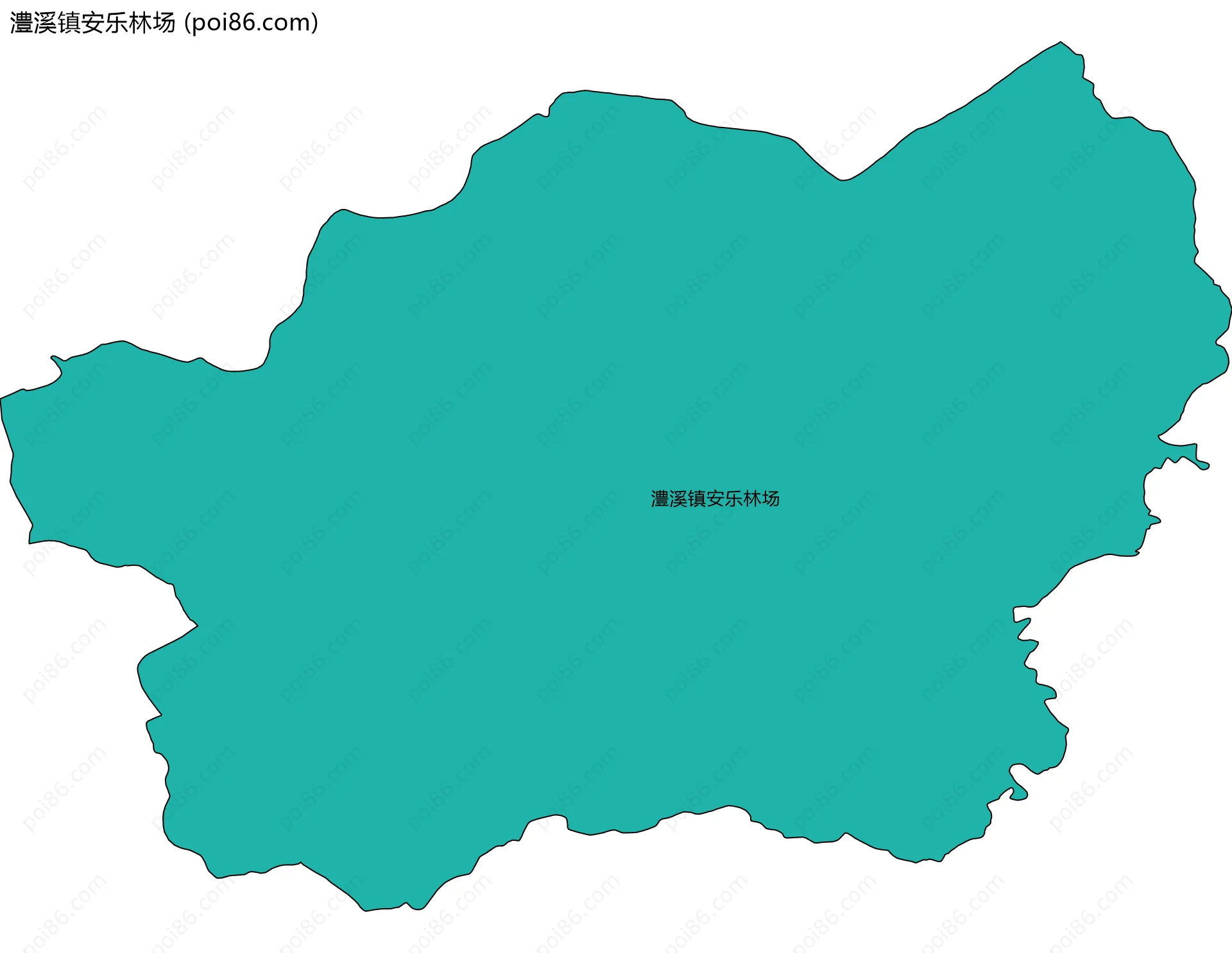 澧溪镇安乐林场边界地图