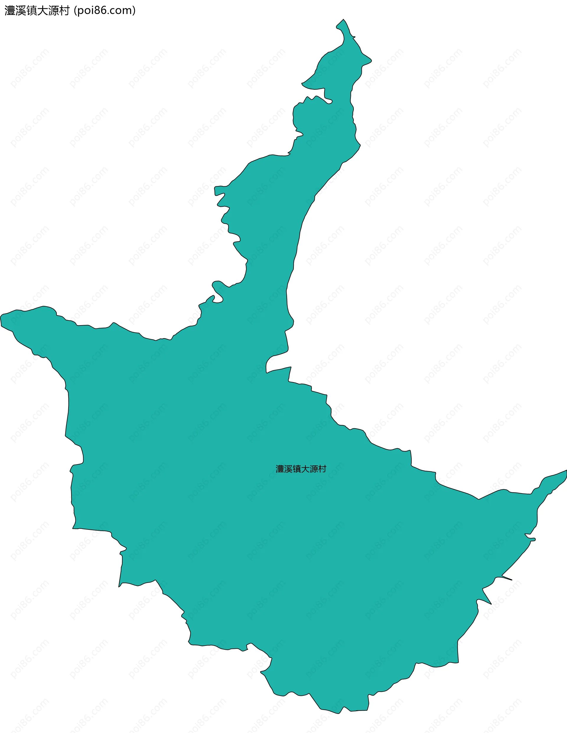 澧溪镇大源村边界地图