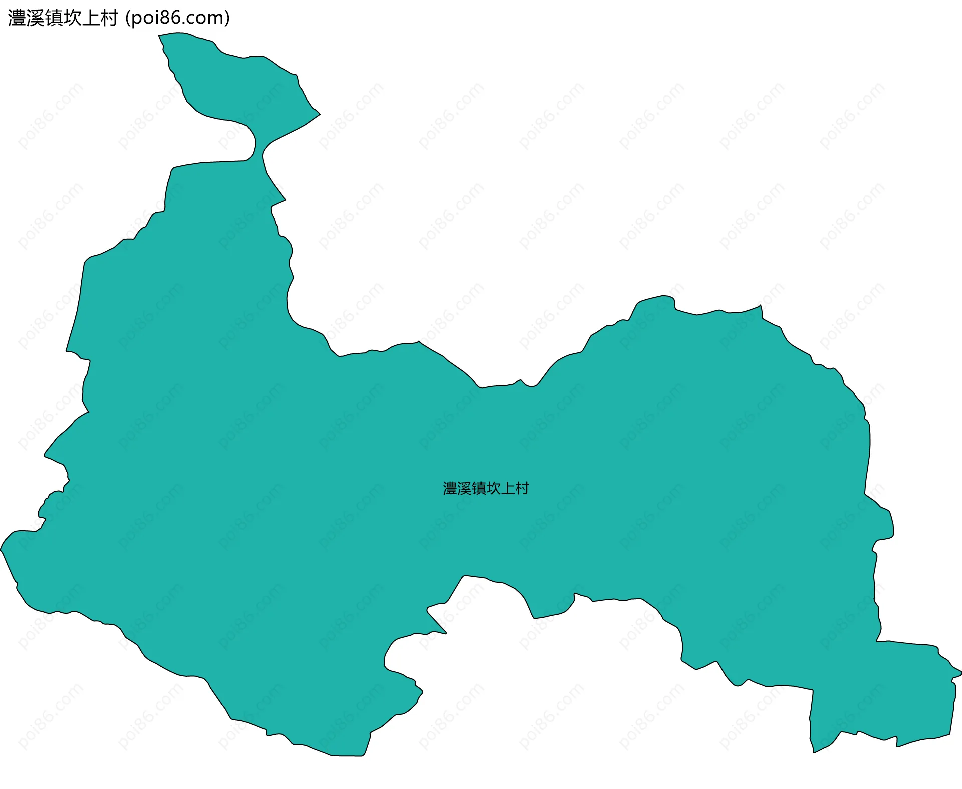 澧溪镇坎上村边界地图