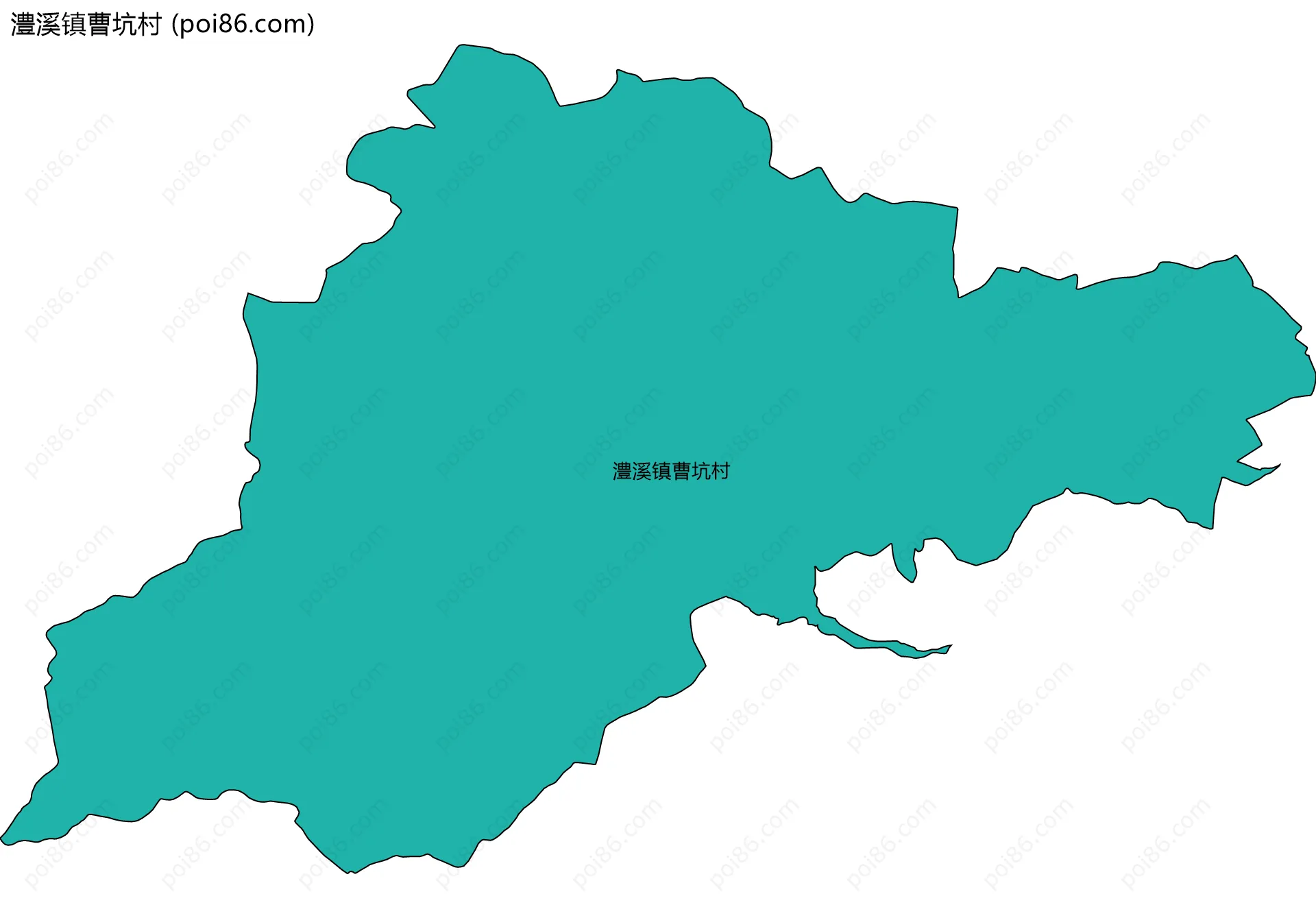 澧溪镇曹坑村边界地图