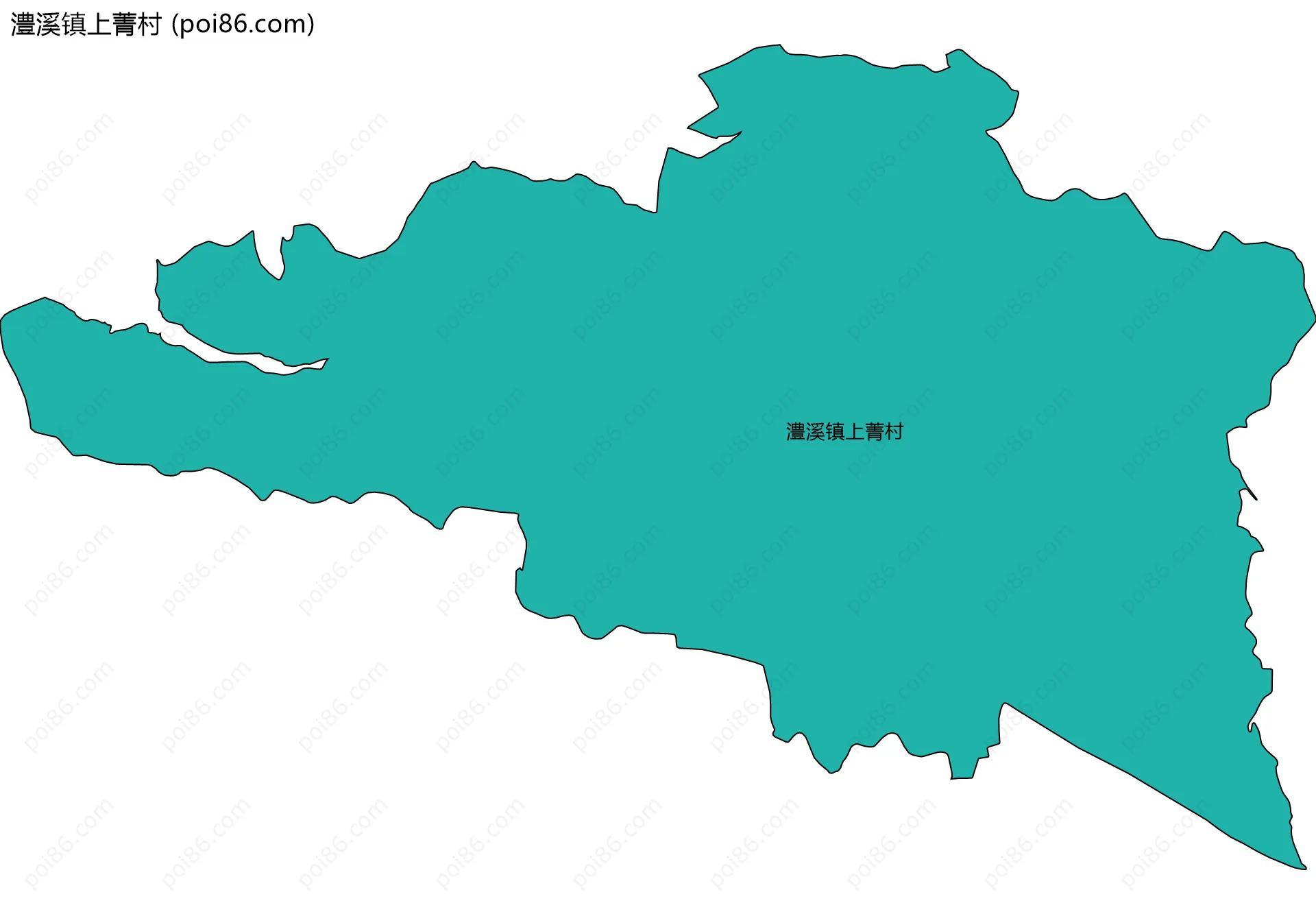 澧溪镇上菁村边界地图