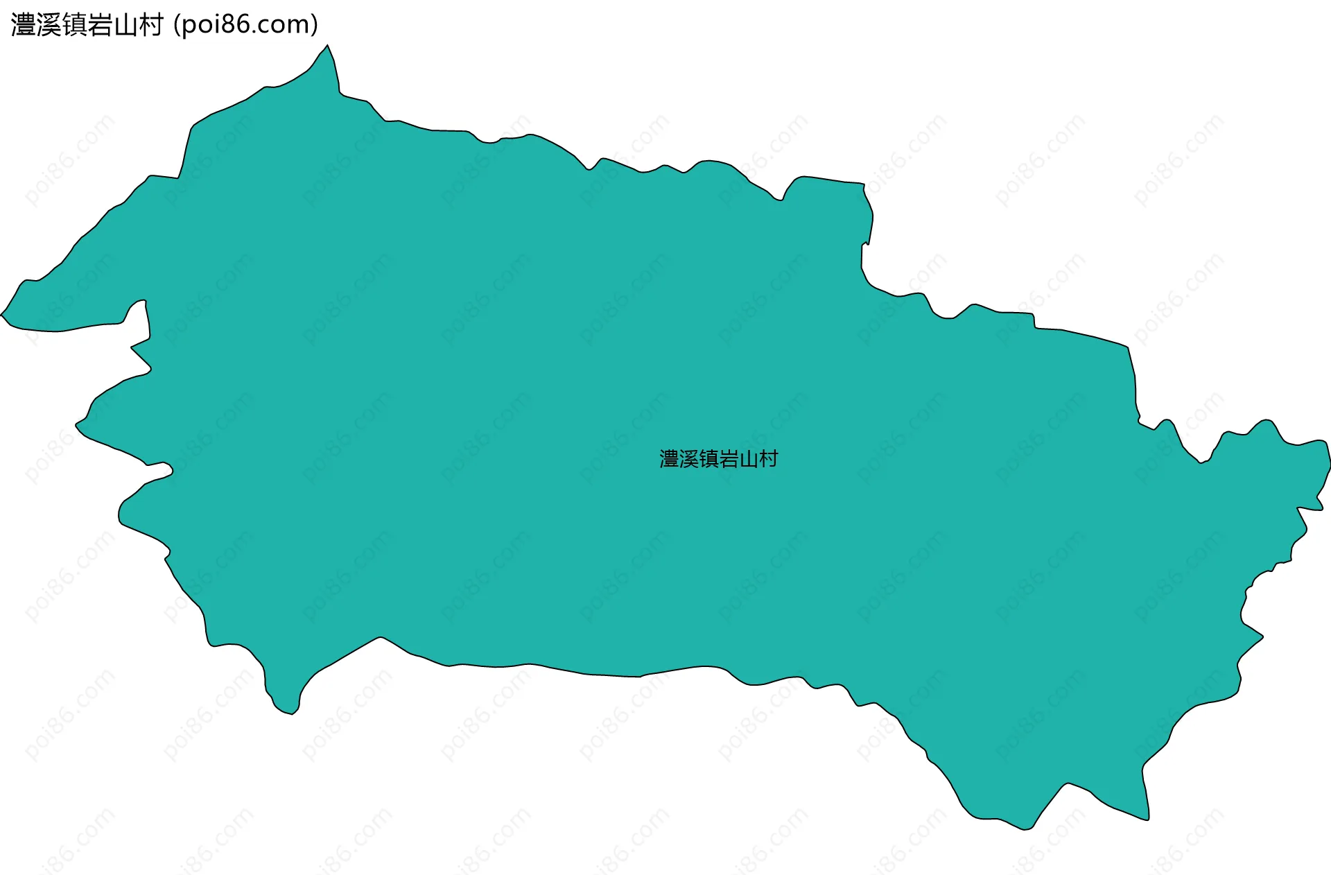 澧溪镇岩山村边界地图