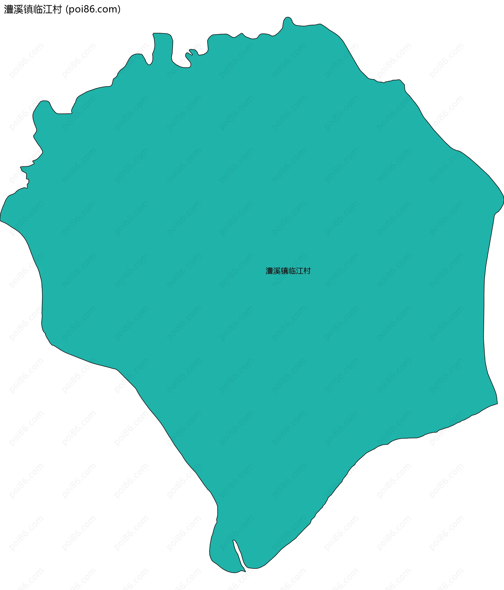 澧溪镇临江村边界地图