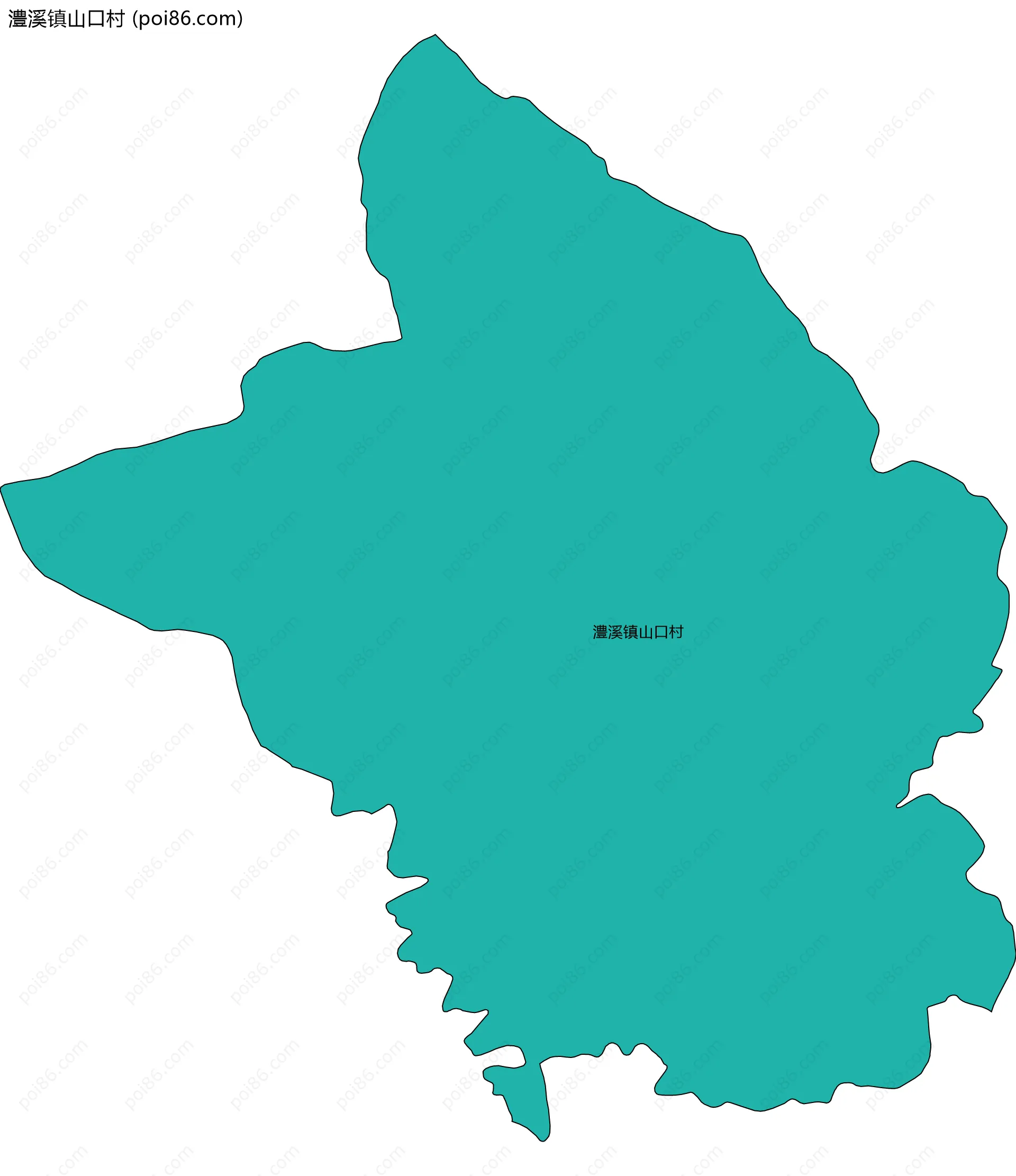 澧溪镇山口村边界地图