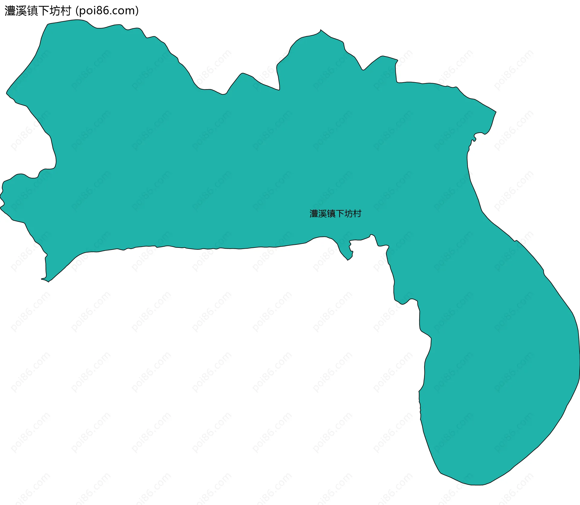 澧溪镇下坊村边界地图