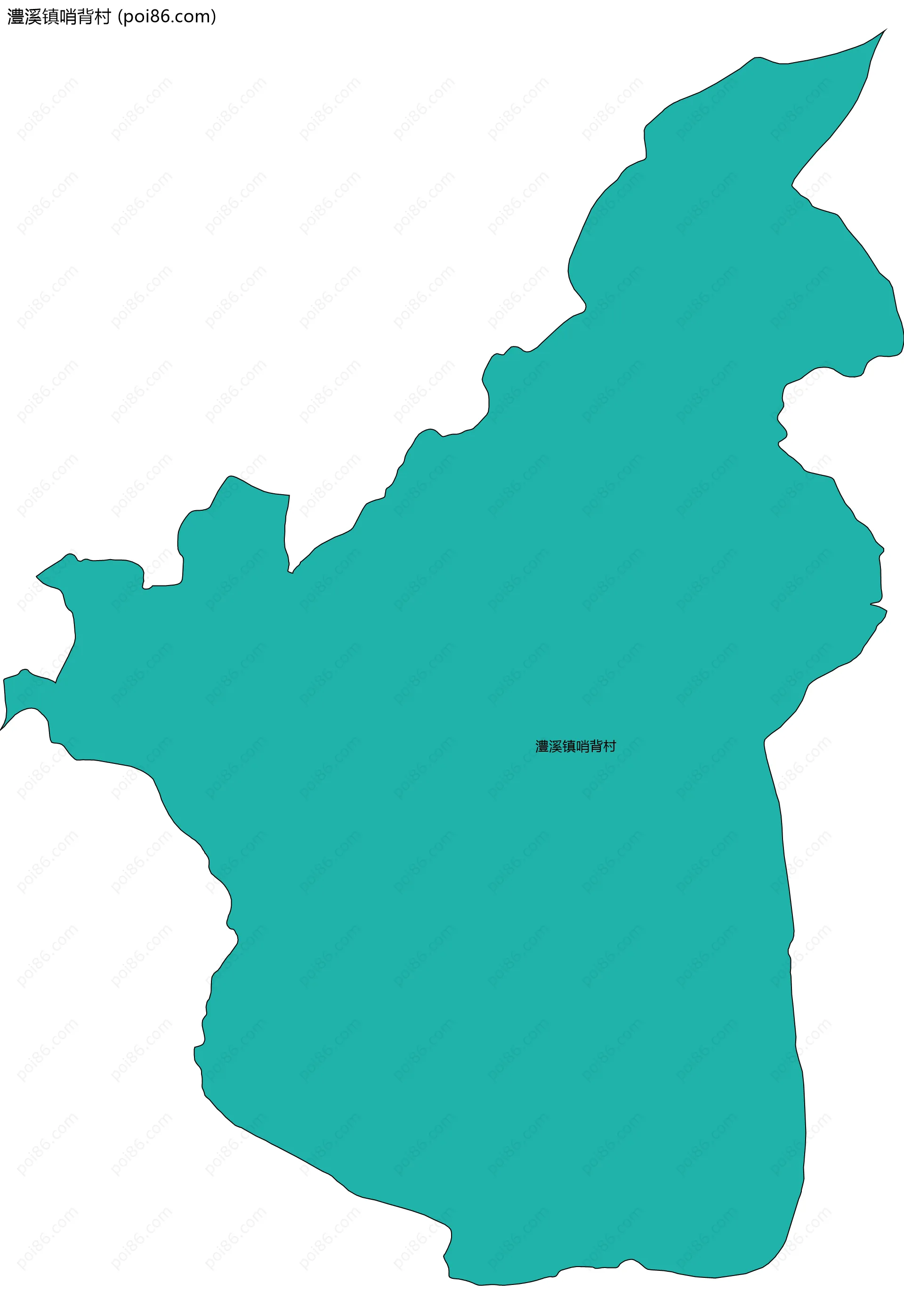 澧溪镇哨背村边界地图