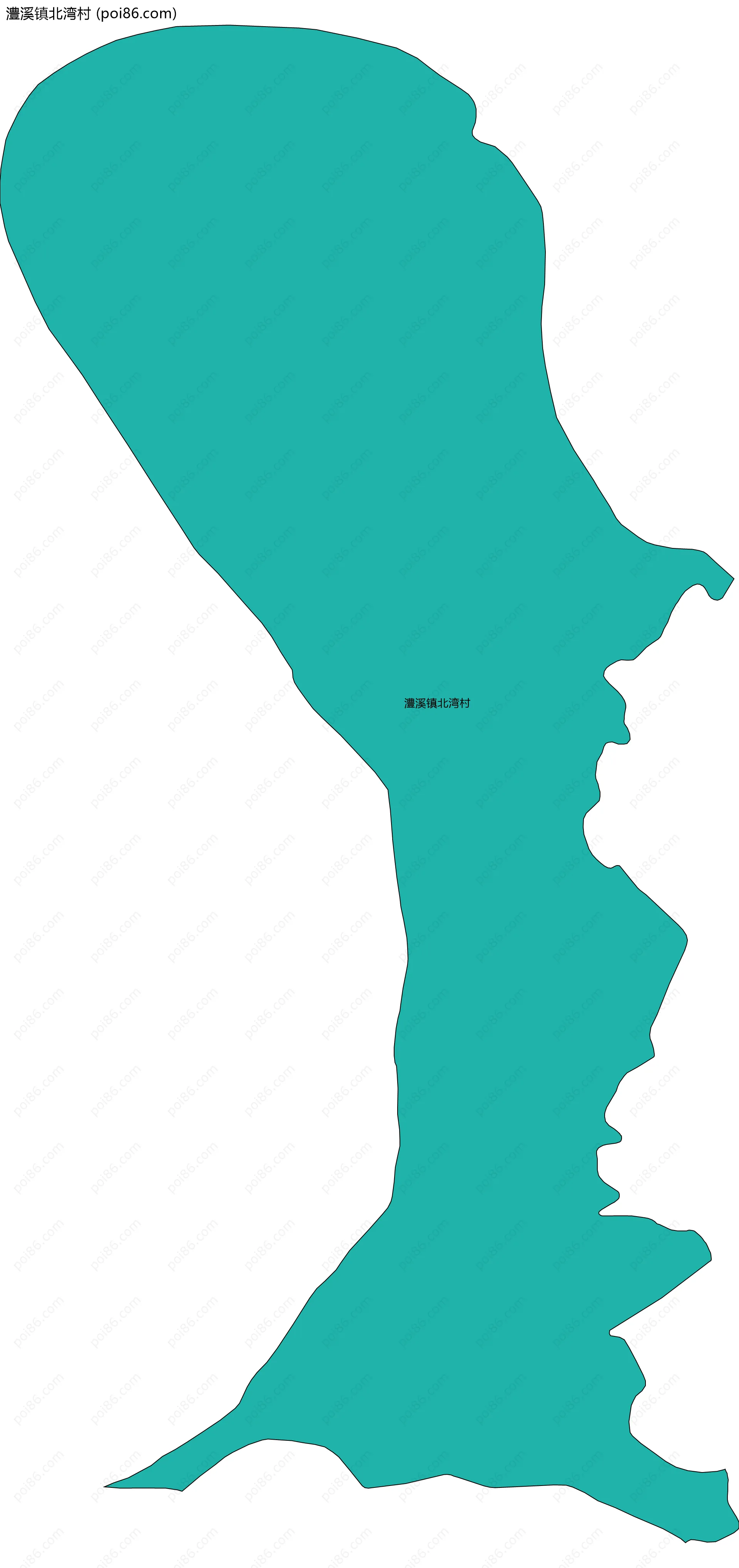 澧溪镇北湾村边界地图