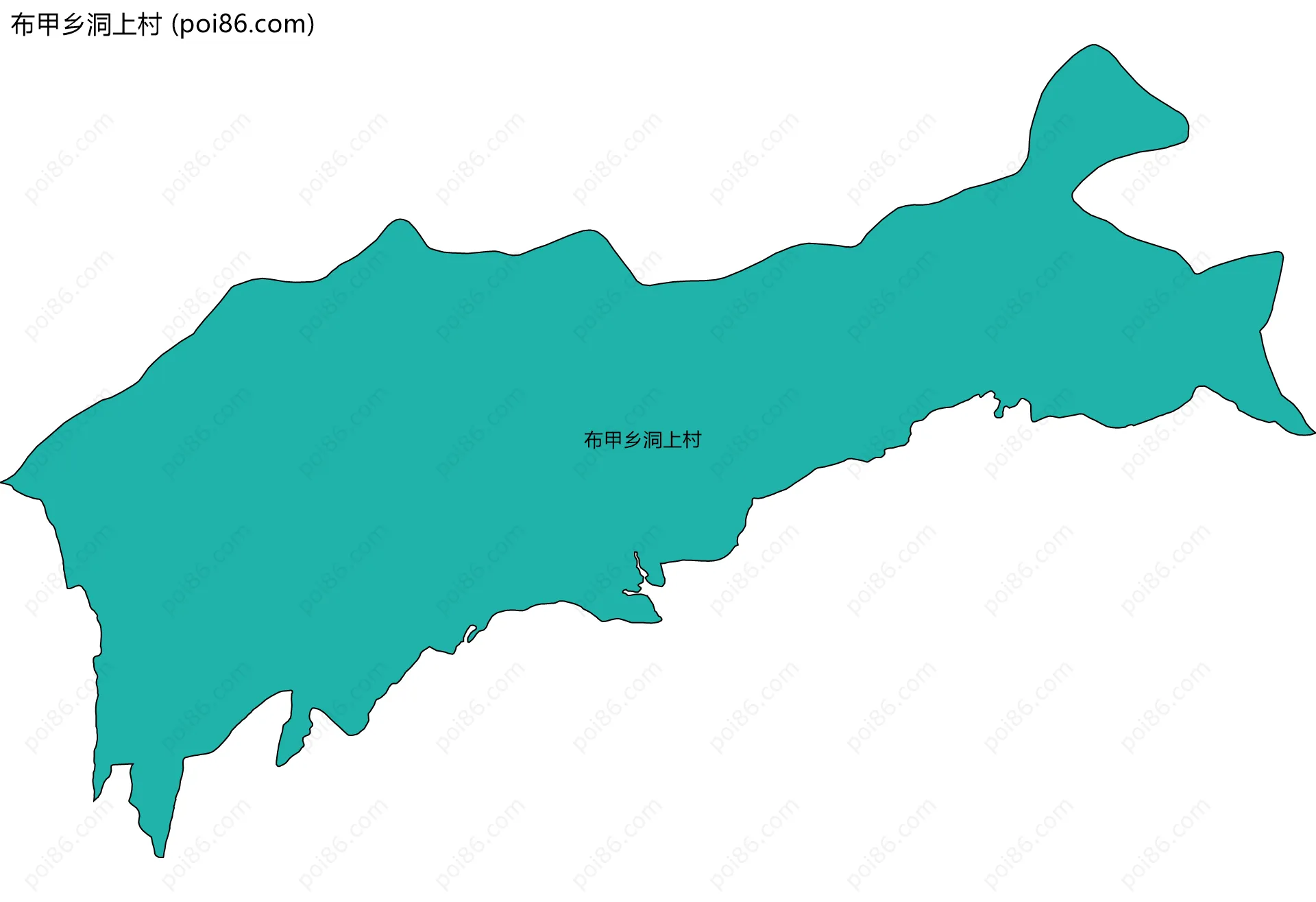 布甲乡洞上村边界地图