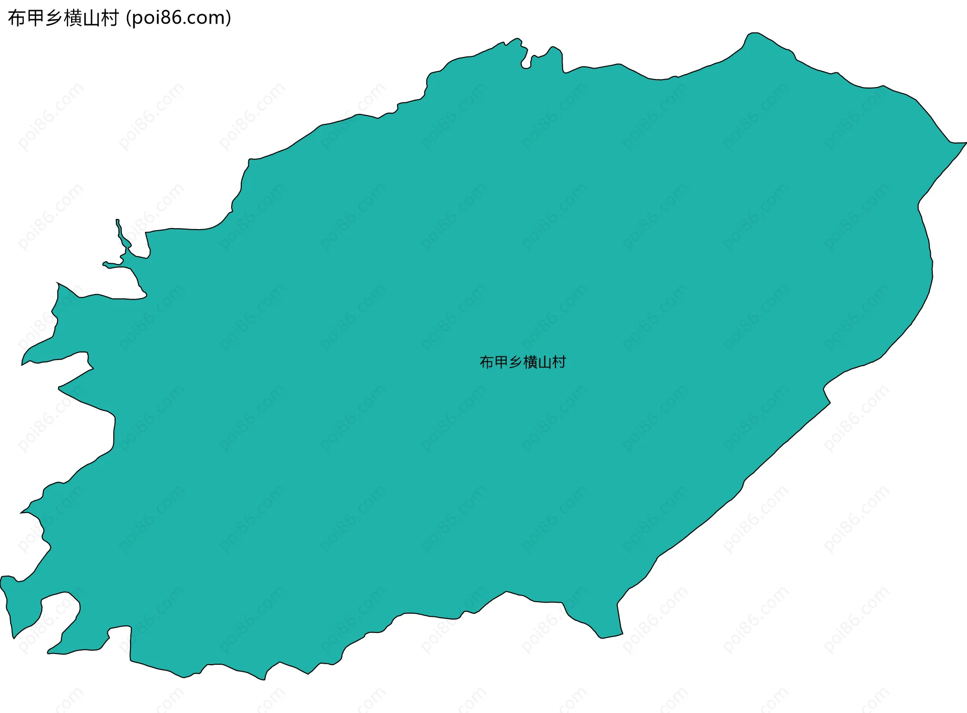 布甲乡横山村边界地图