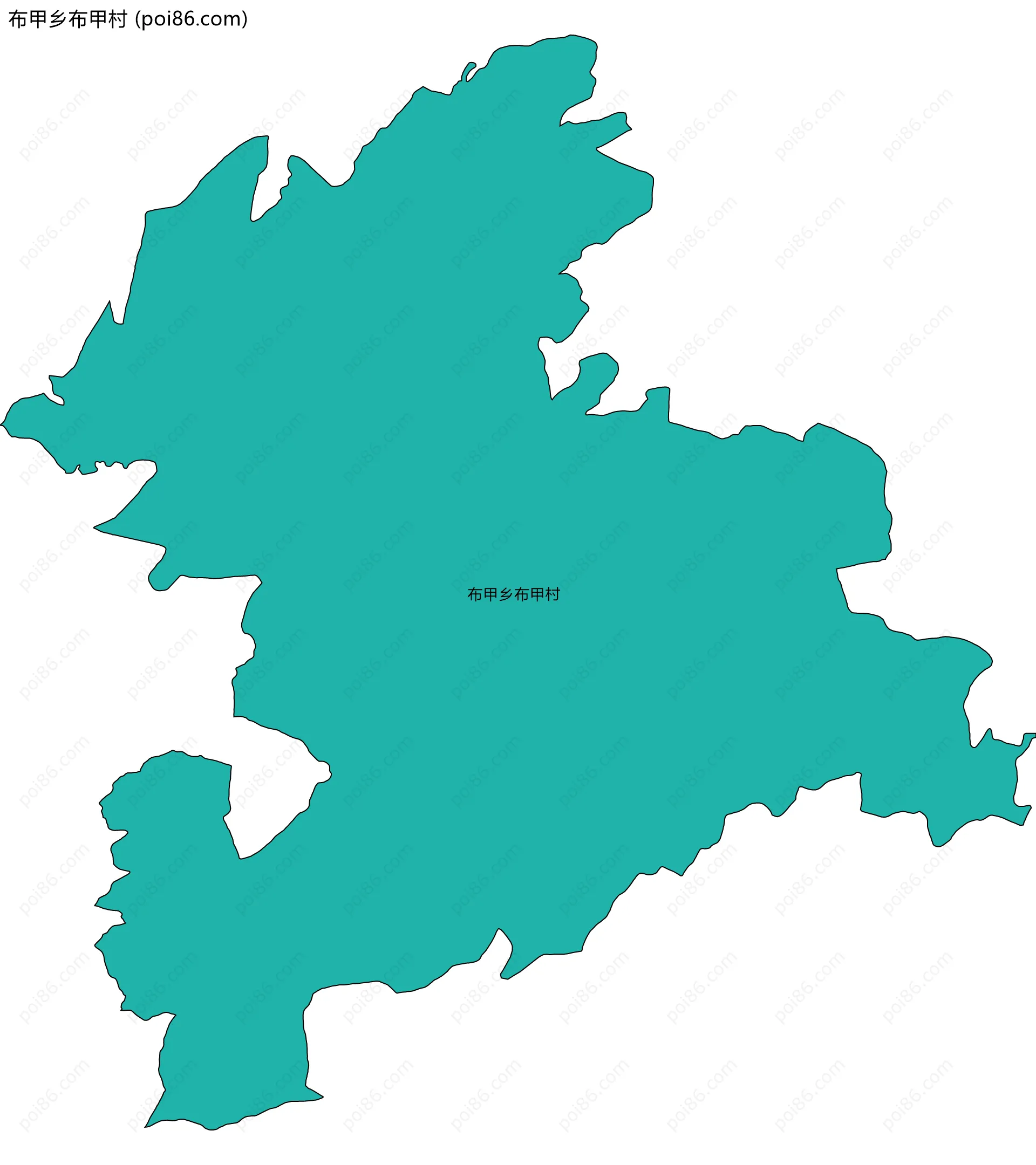 布甲乡布甲村边界地图