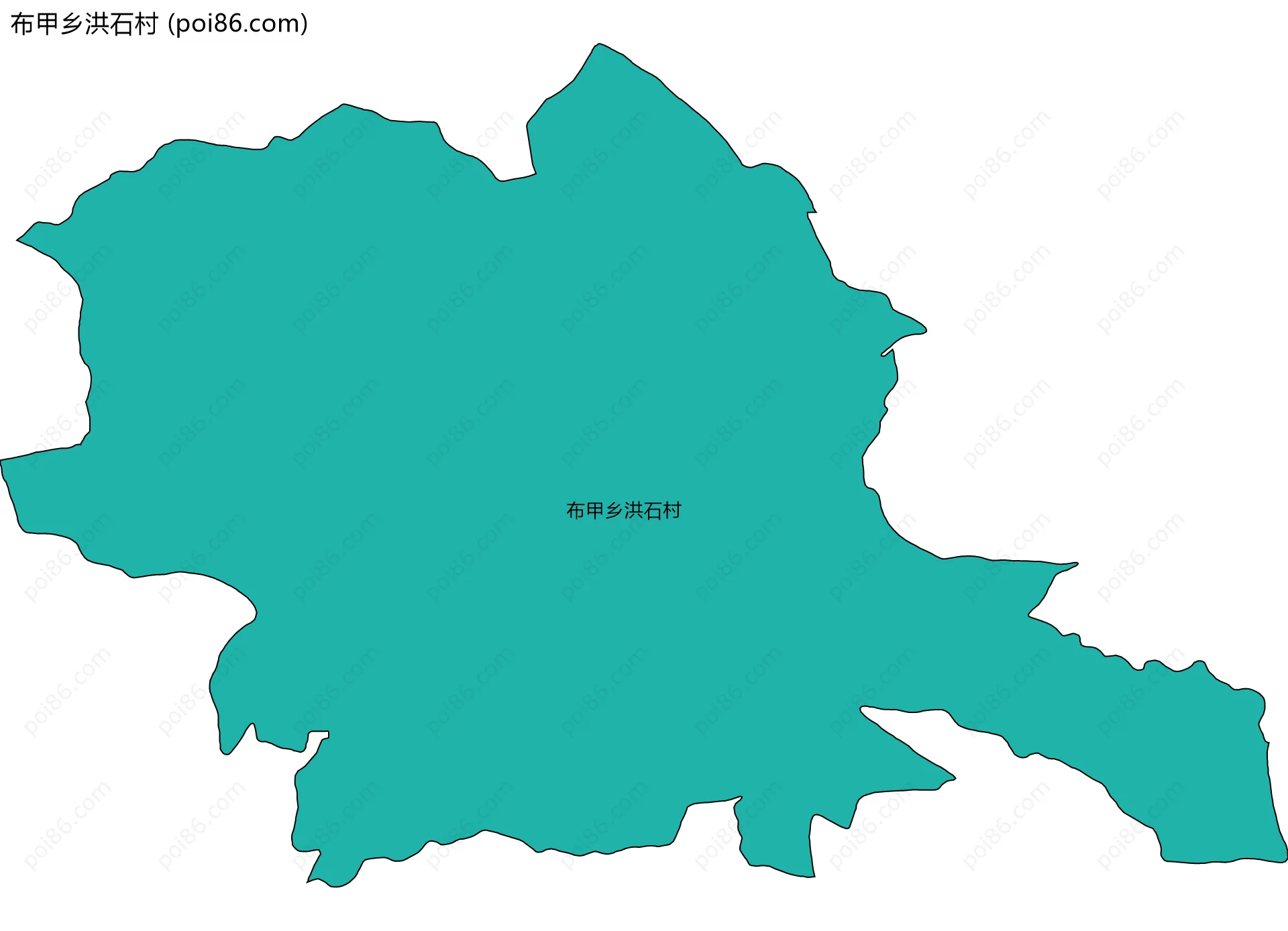 布甲乡洪石村边界地图