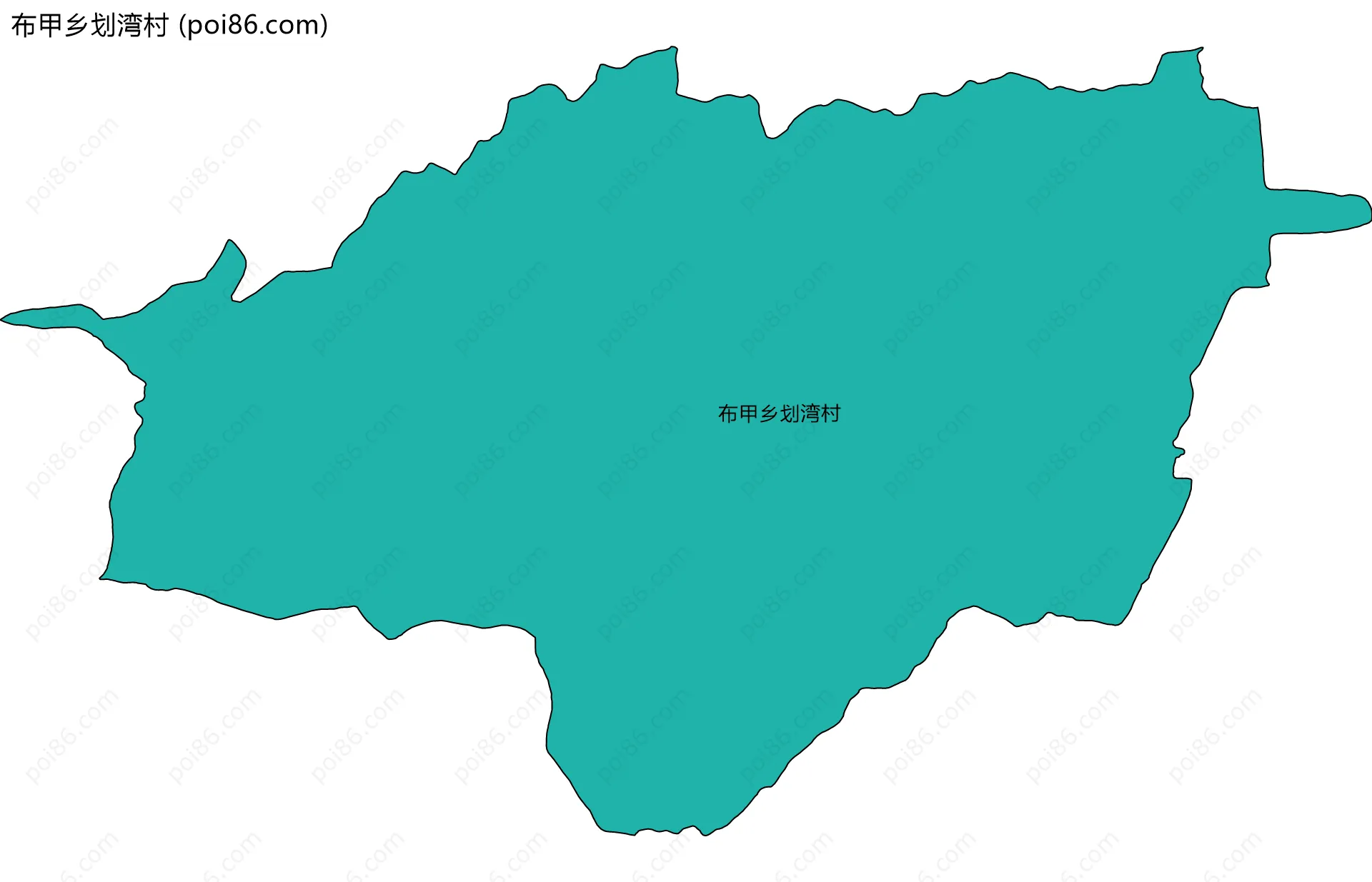 布甲乡划湾村边界地图