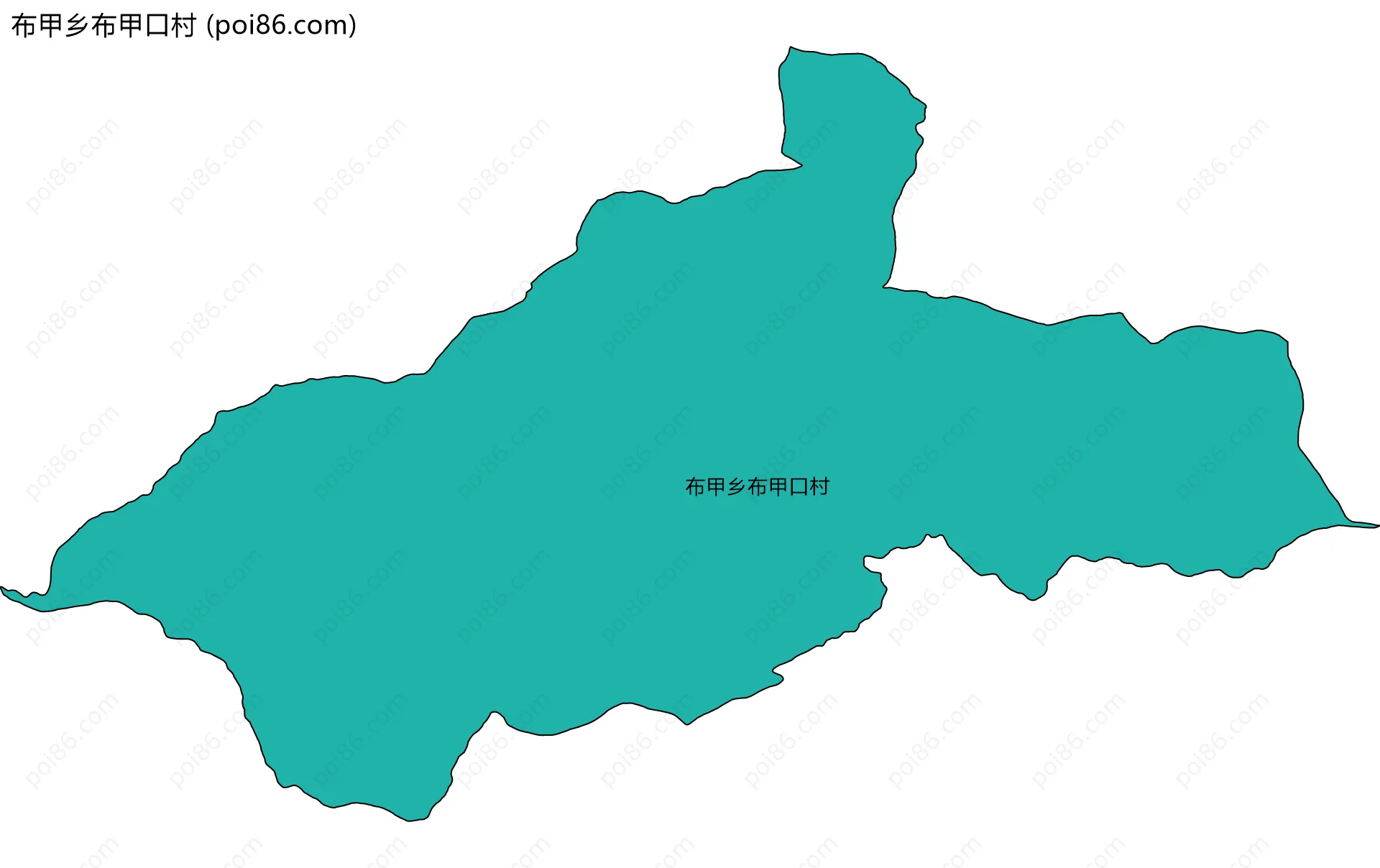 布甲乡布甲口村边界地图