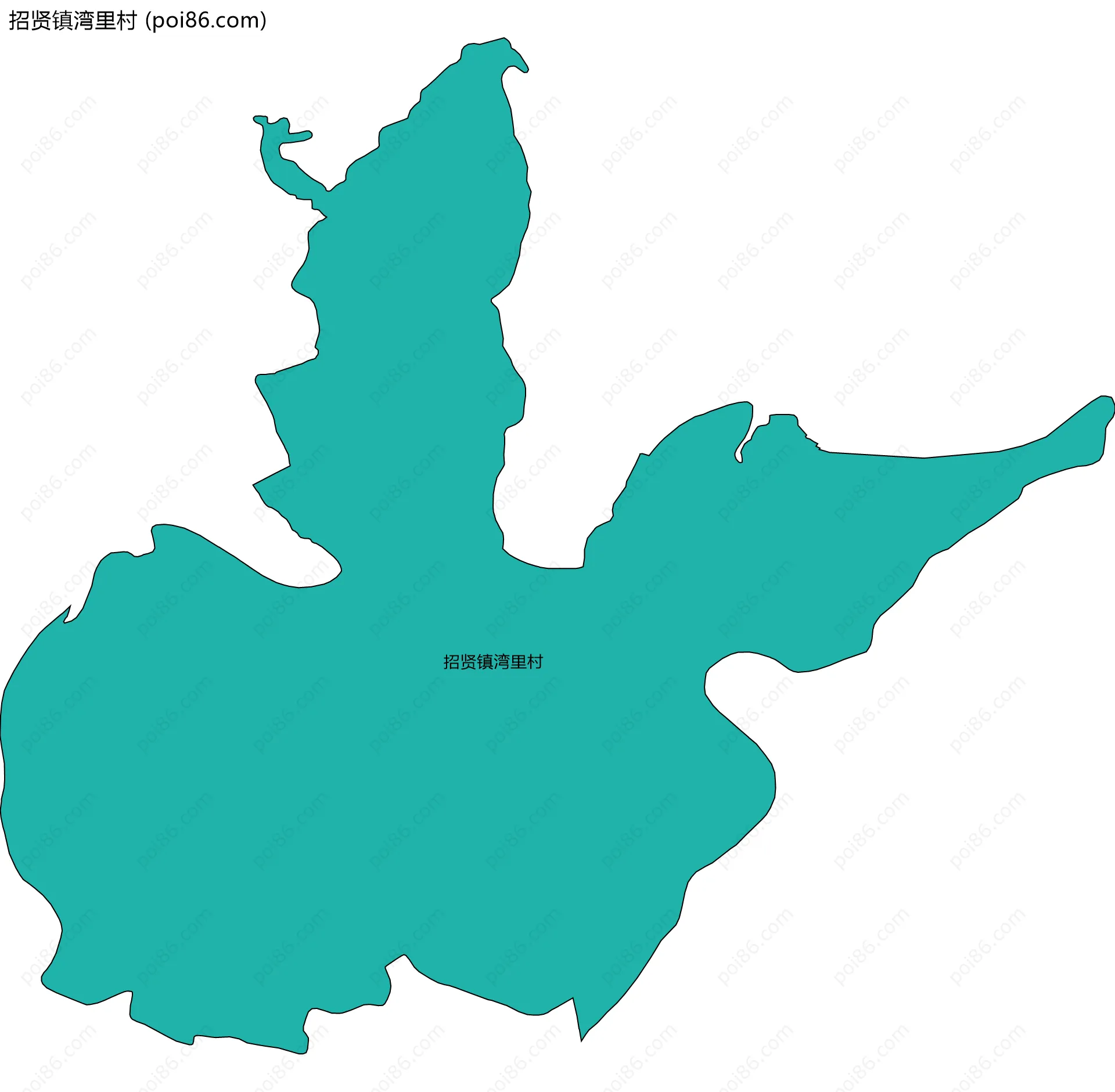 招贤镇湾里村边界地图