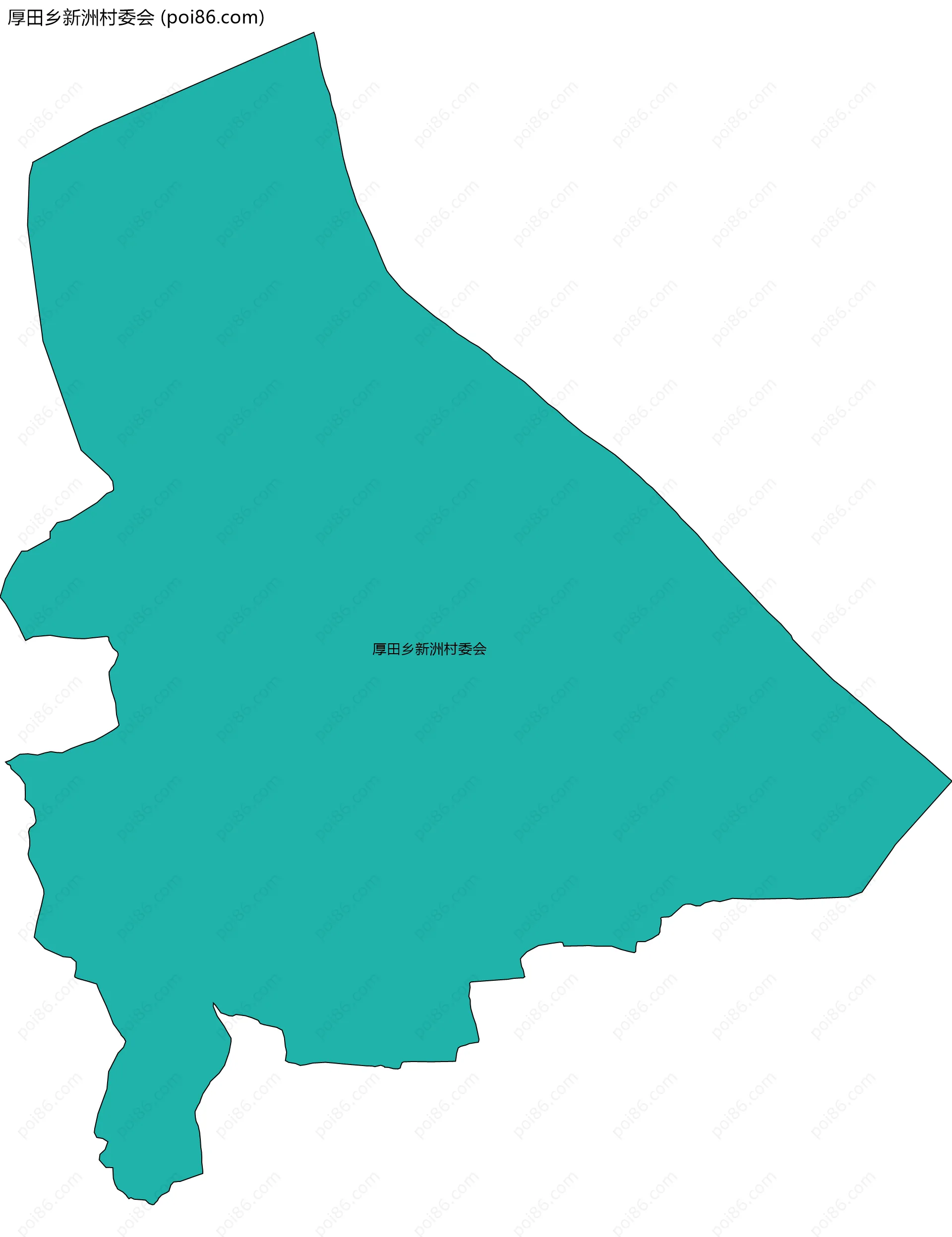 厚田乡新洲村委会边界地图