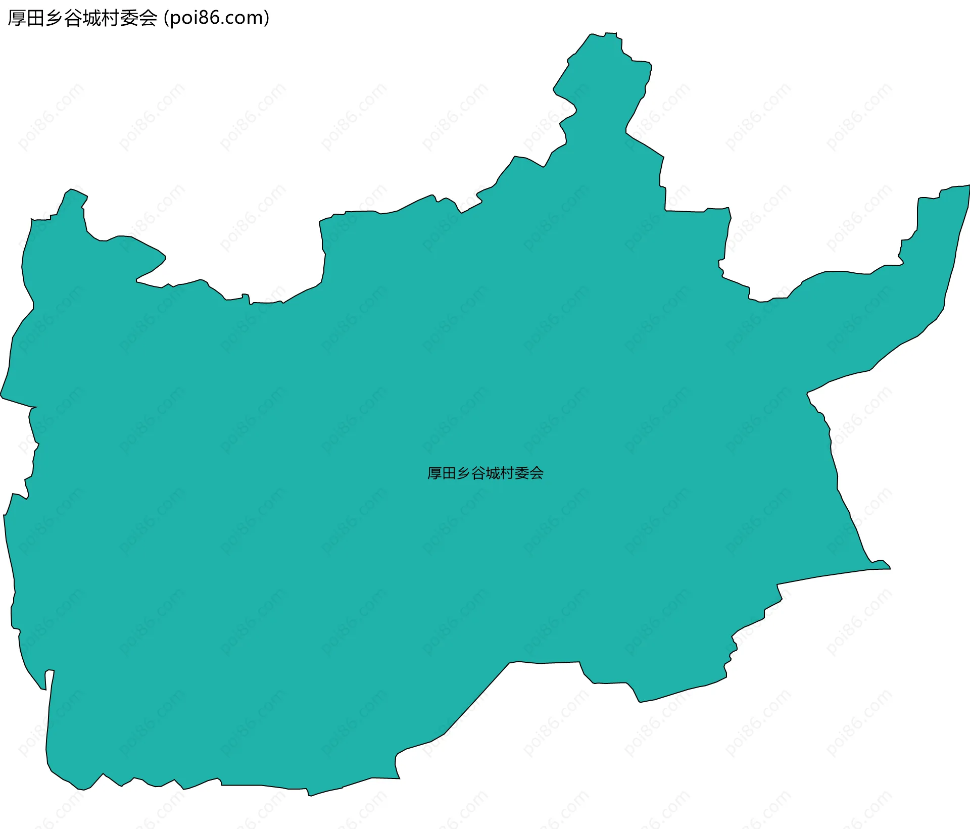 厚田乡谷城村委会边界地图