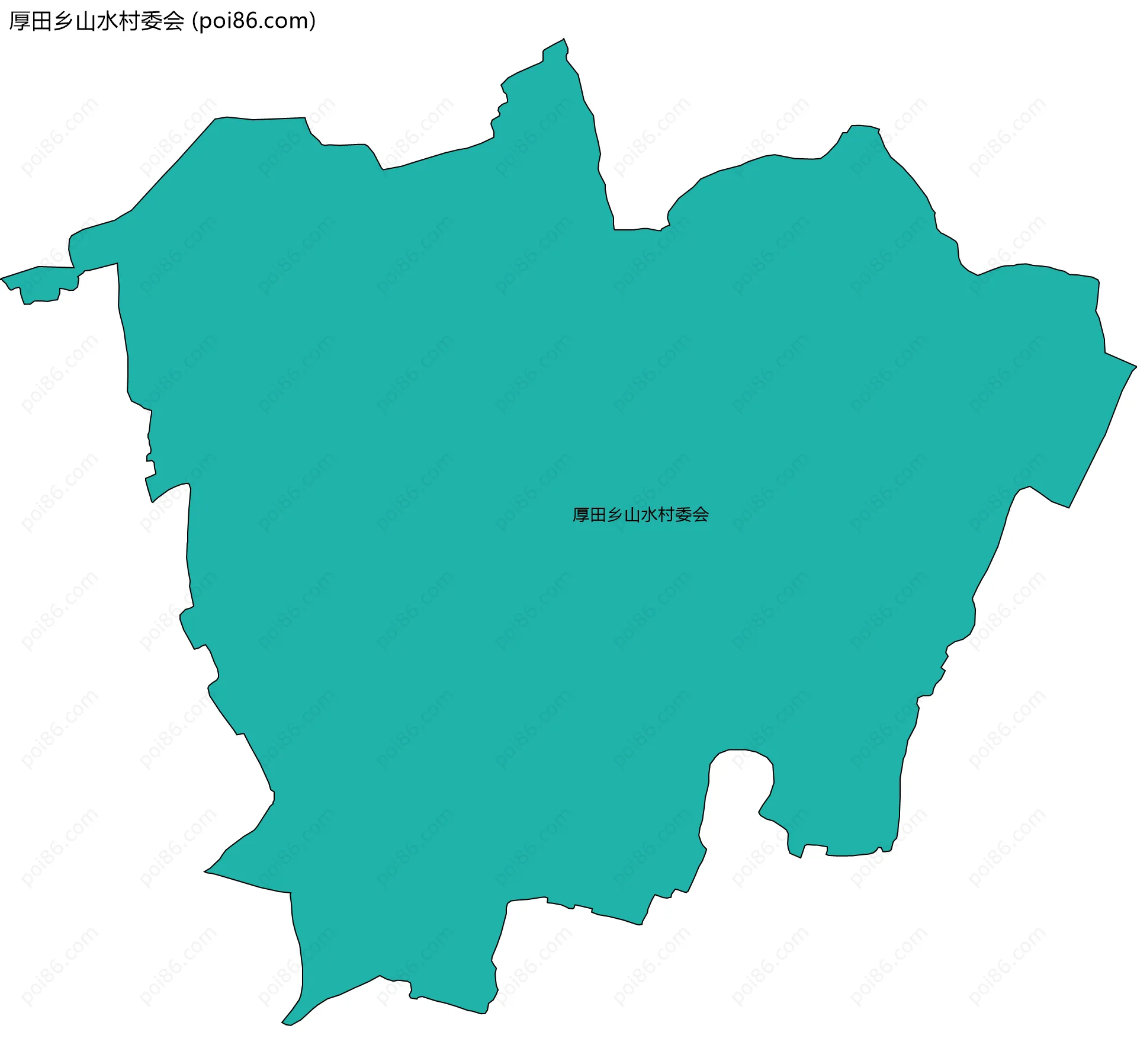 厚田乡山水村委会边界地图