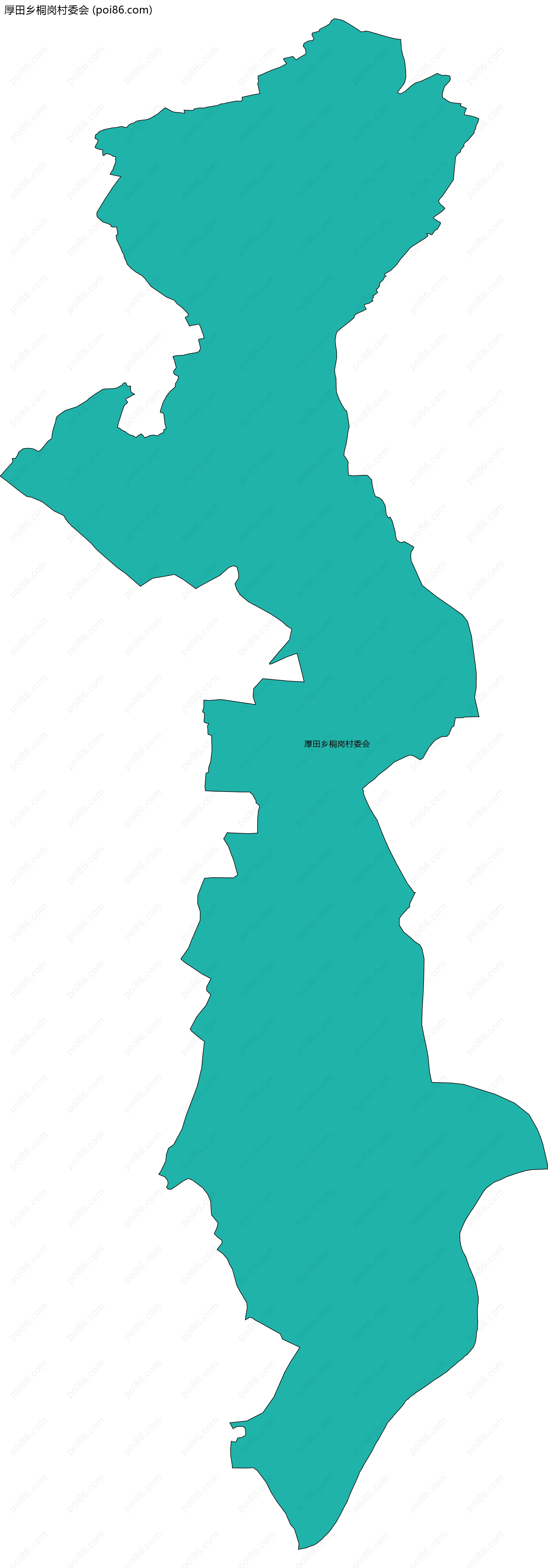 厚田乡桐岗村委会边界地图