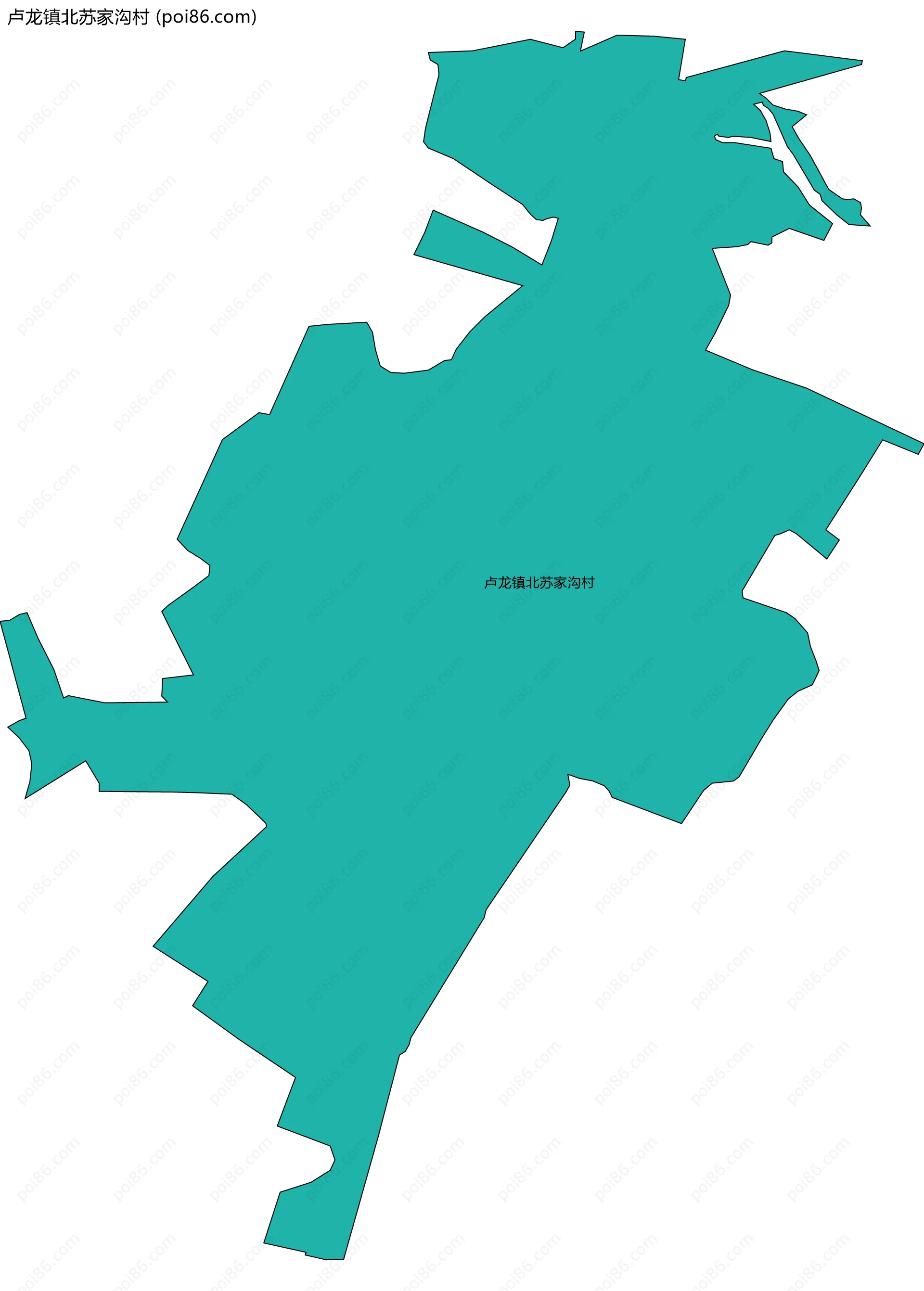 卢龙镇北苏家沟村边界地图