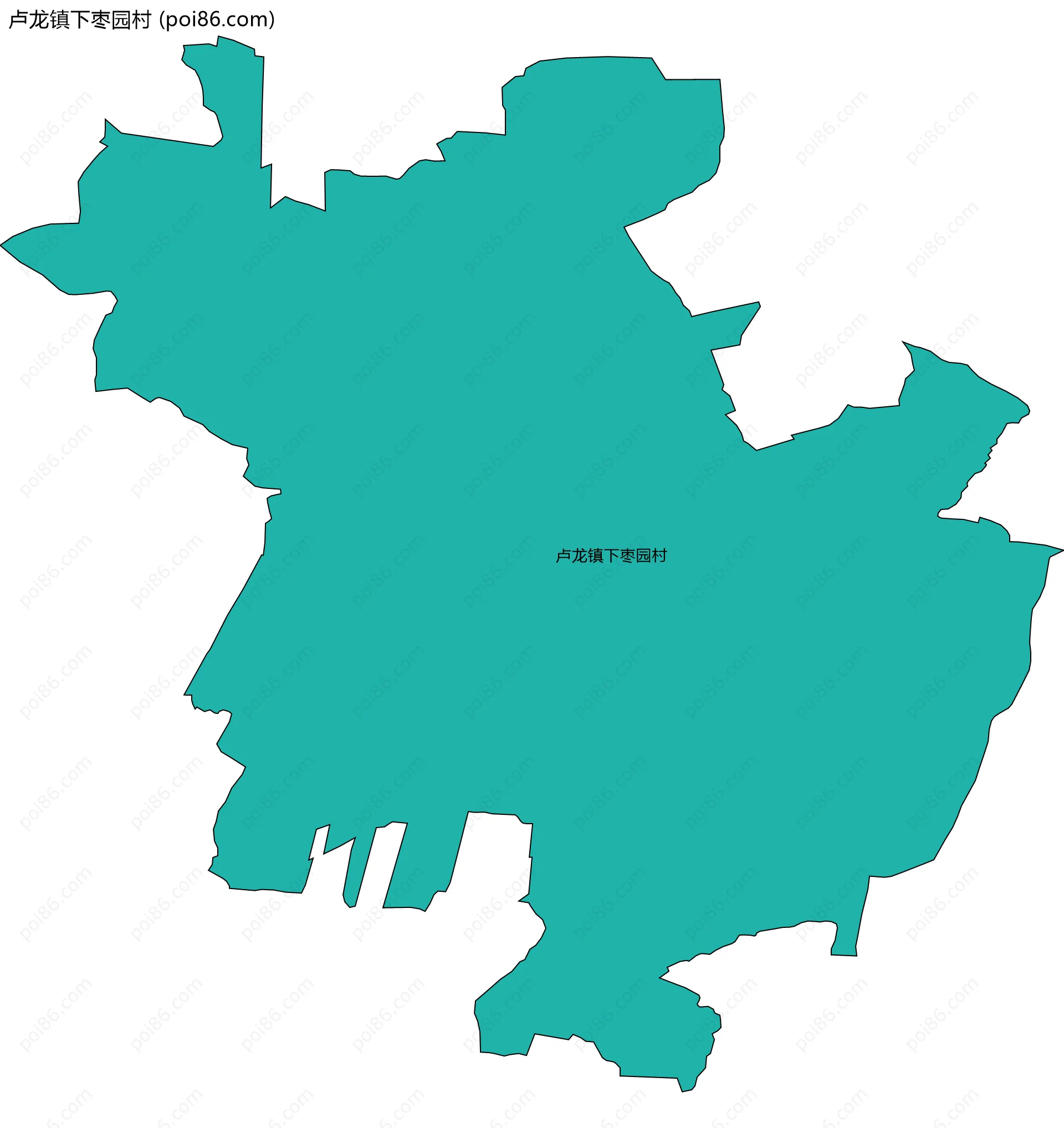 卢龙镇下枣园村边界地图