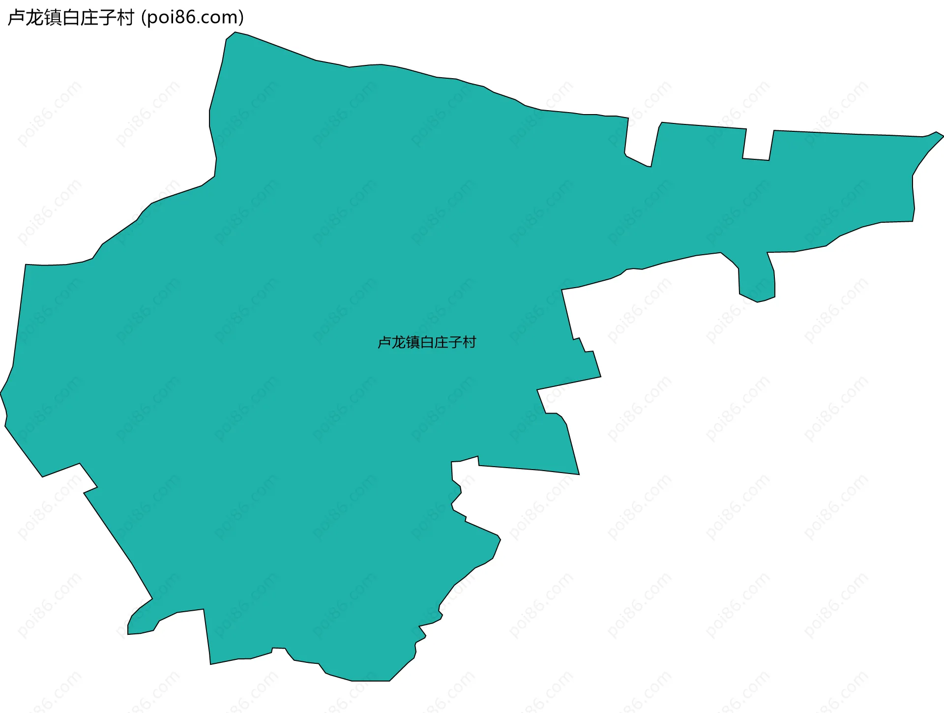 卢龙镇白庄子村边界地图