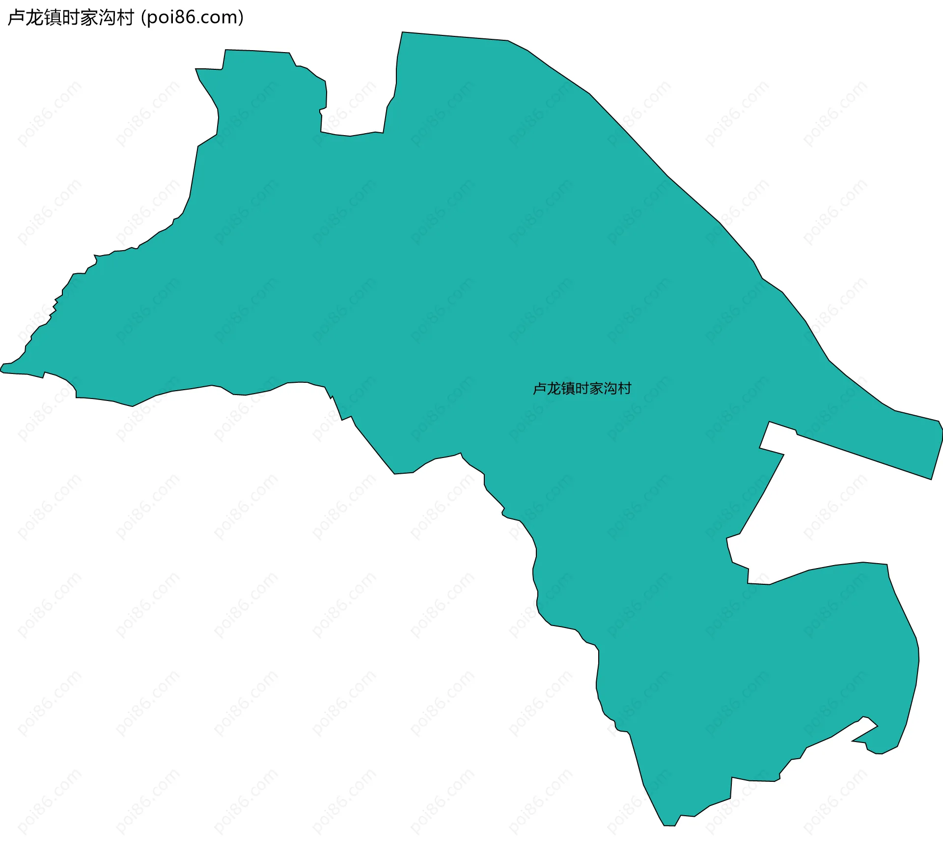 卢龙镇时家沟村边界地图