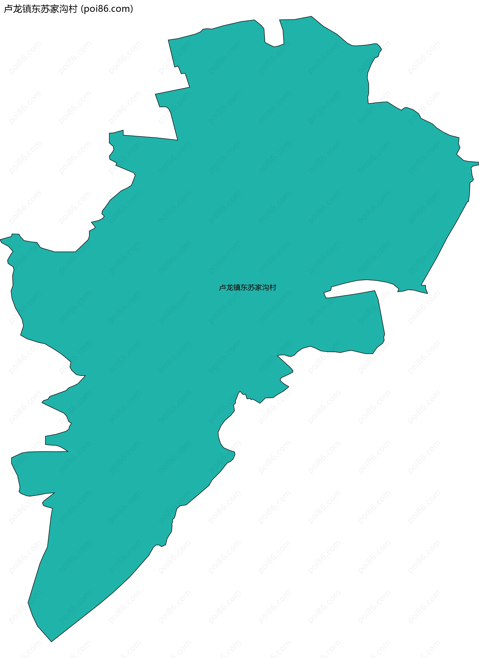 卢龙镇东苏家沟村边界地图