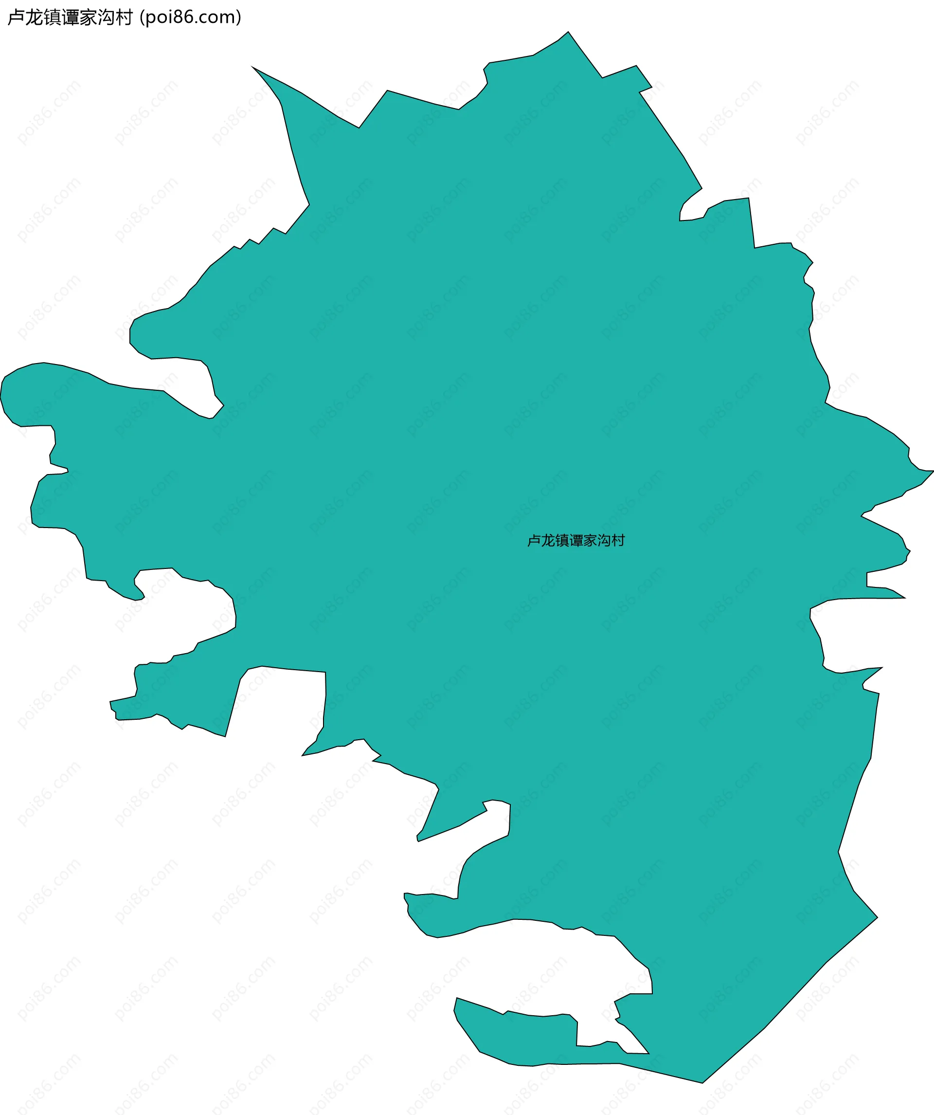 卢龙镇谭家沟村边界地图