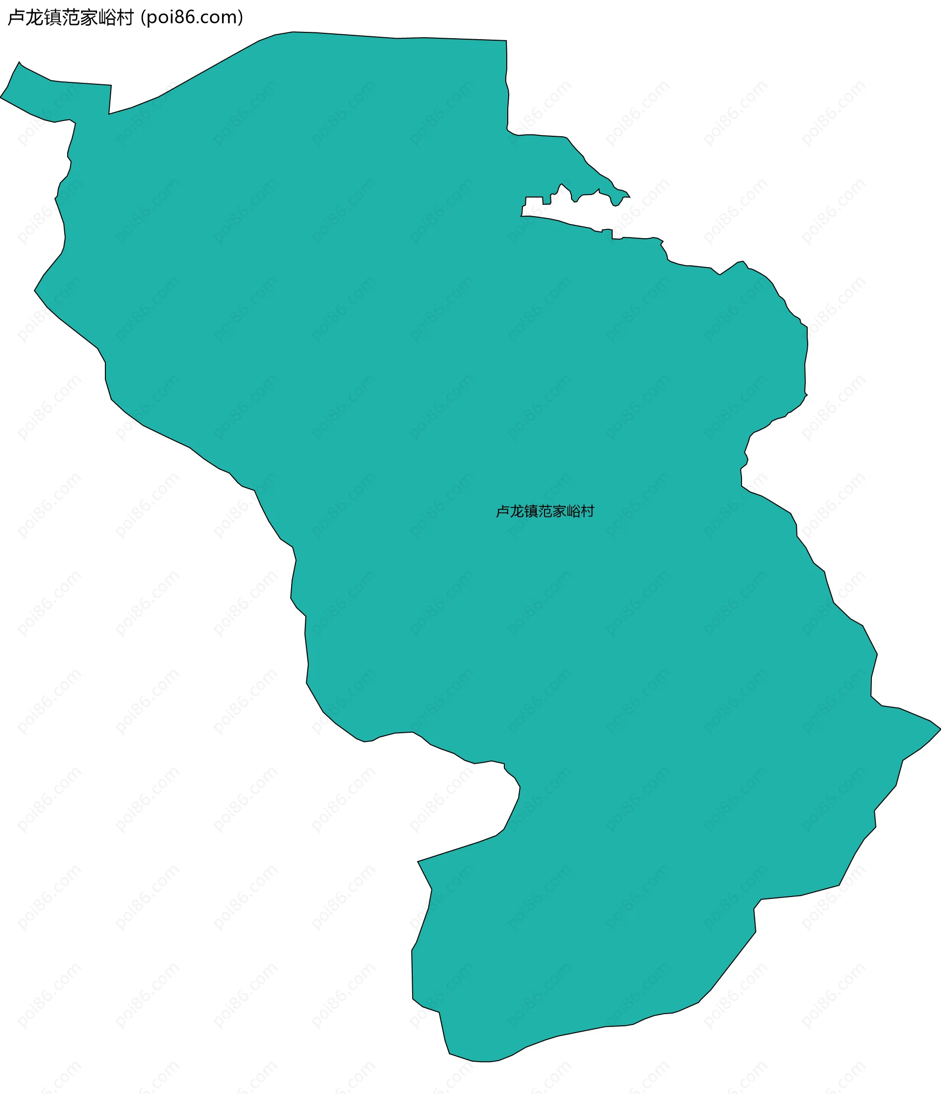 卢龙镇范家峪村边界地图