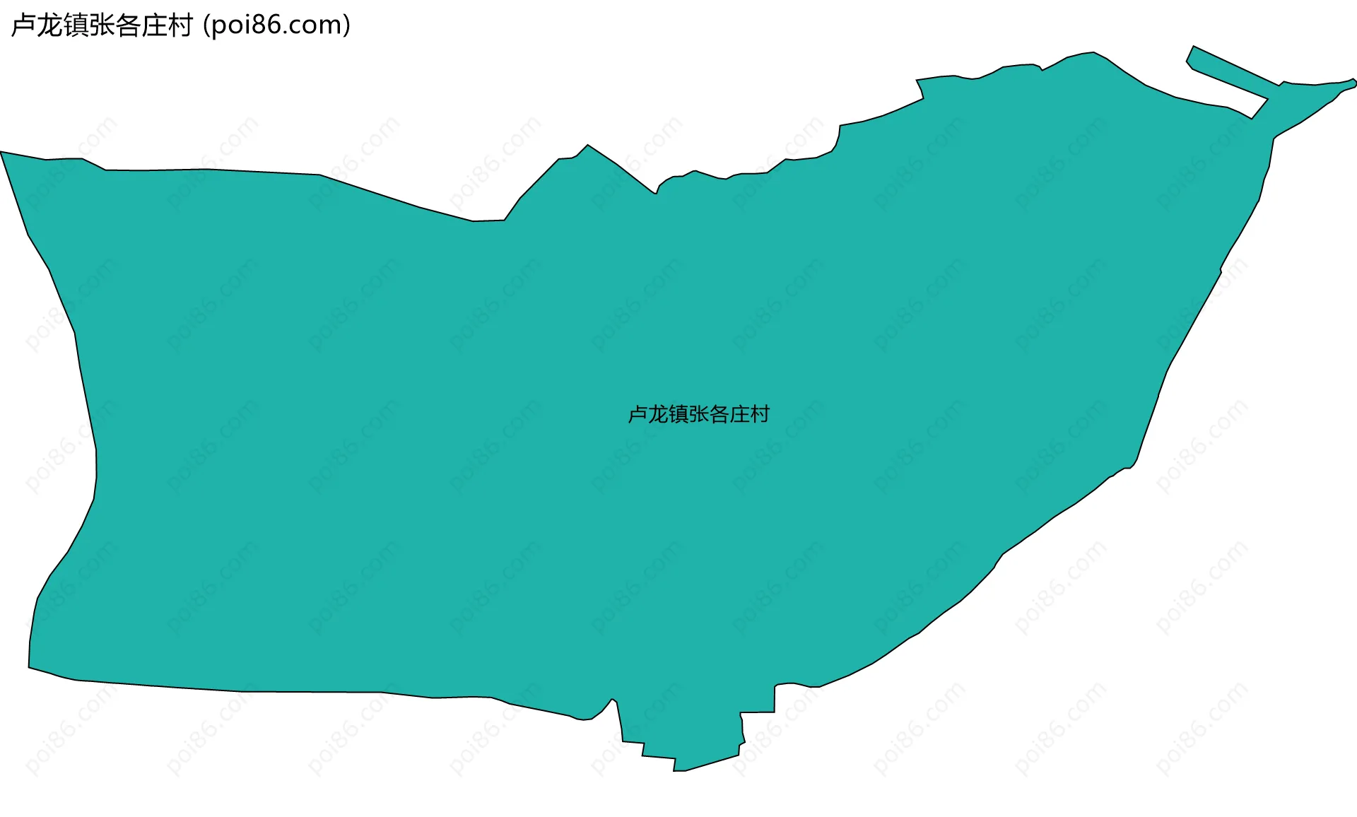 卢龙镇张各庄村边界地图