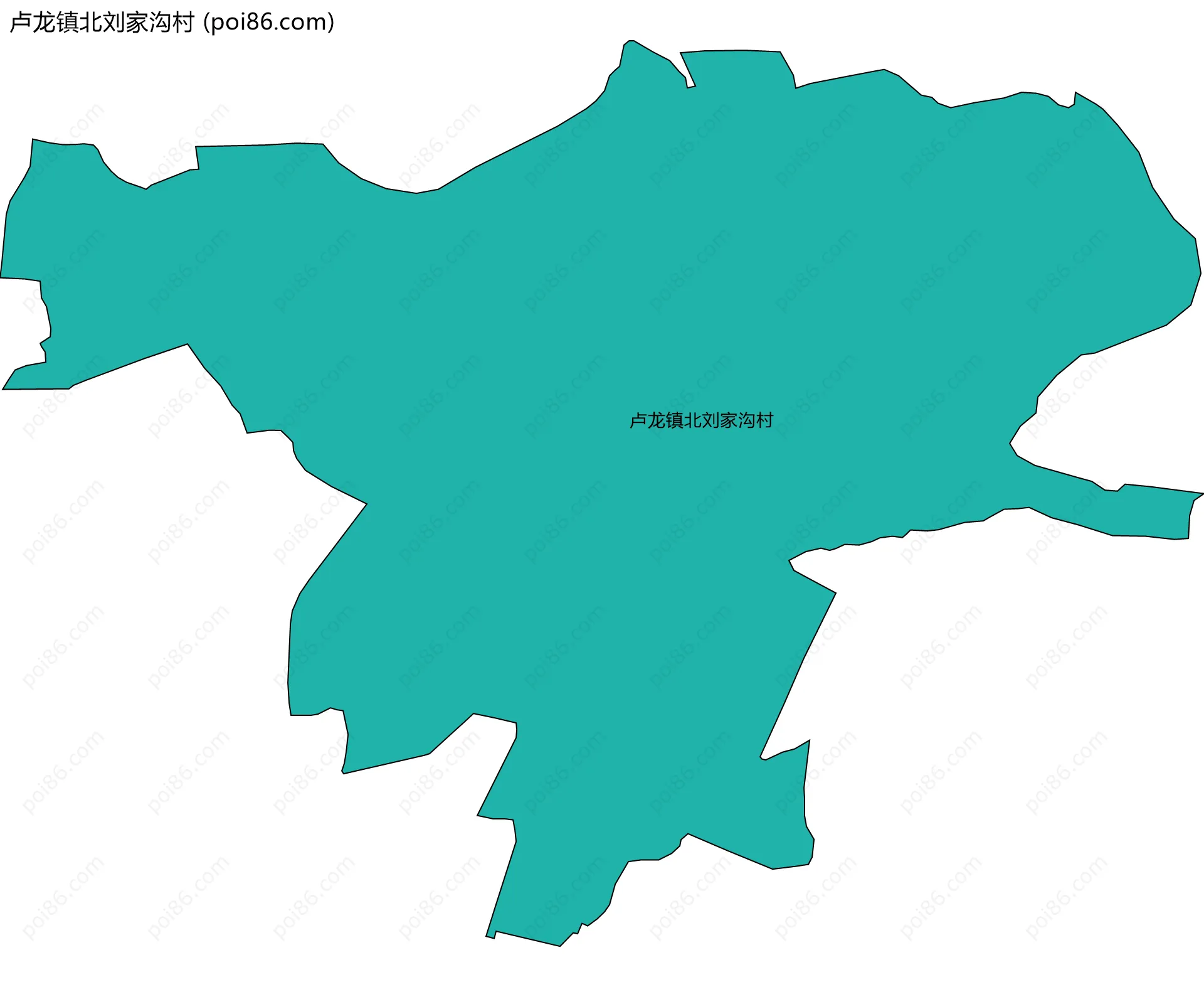 卢龙镇北刘家沟村边界地图