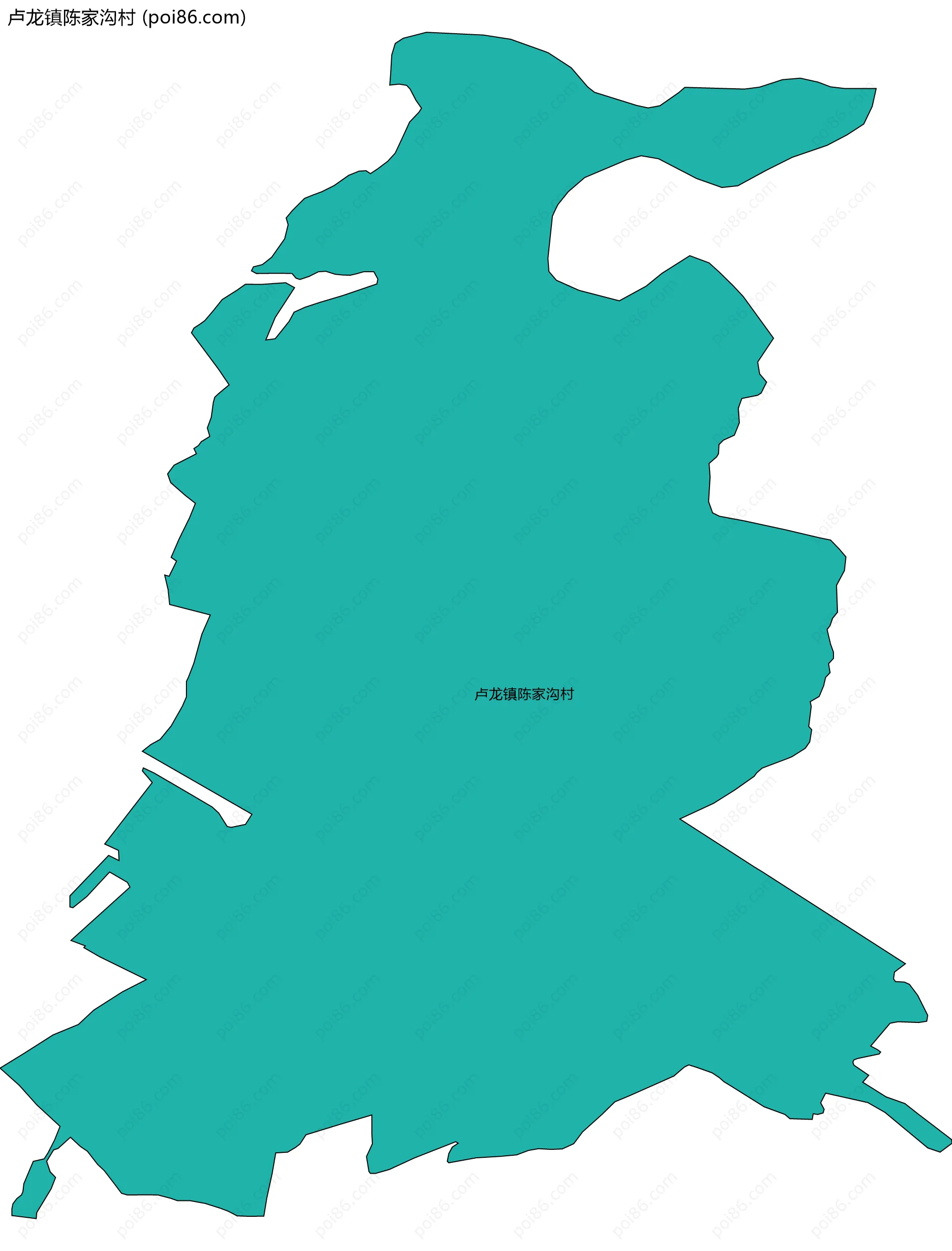 卢龙镇陈家沟村边界地图