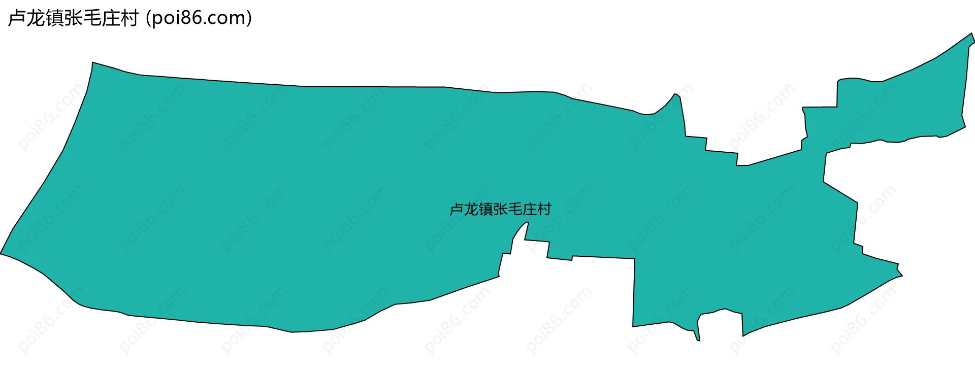 卢龙镇张毛庄村边界地图