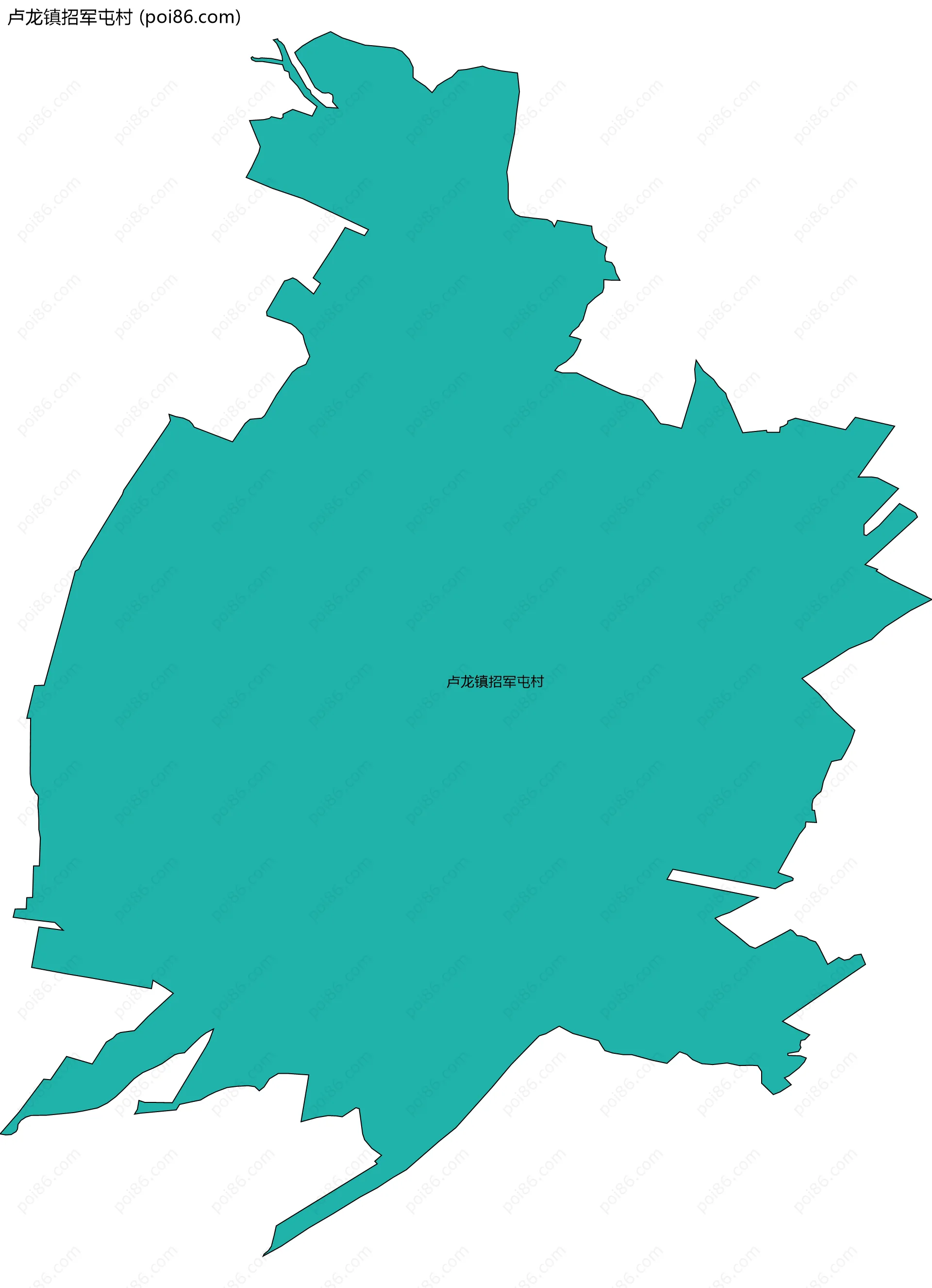 卢龙镇招军屯村边界地图