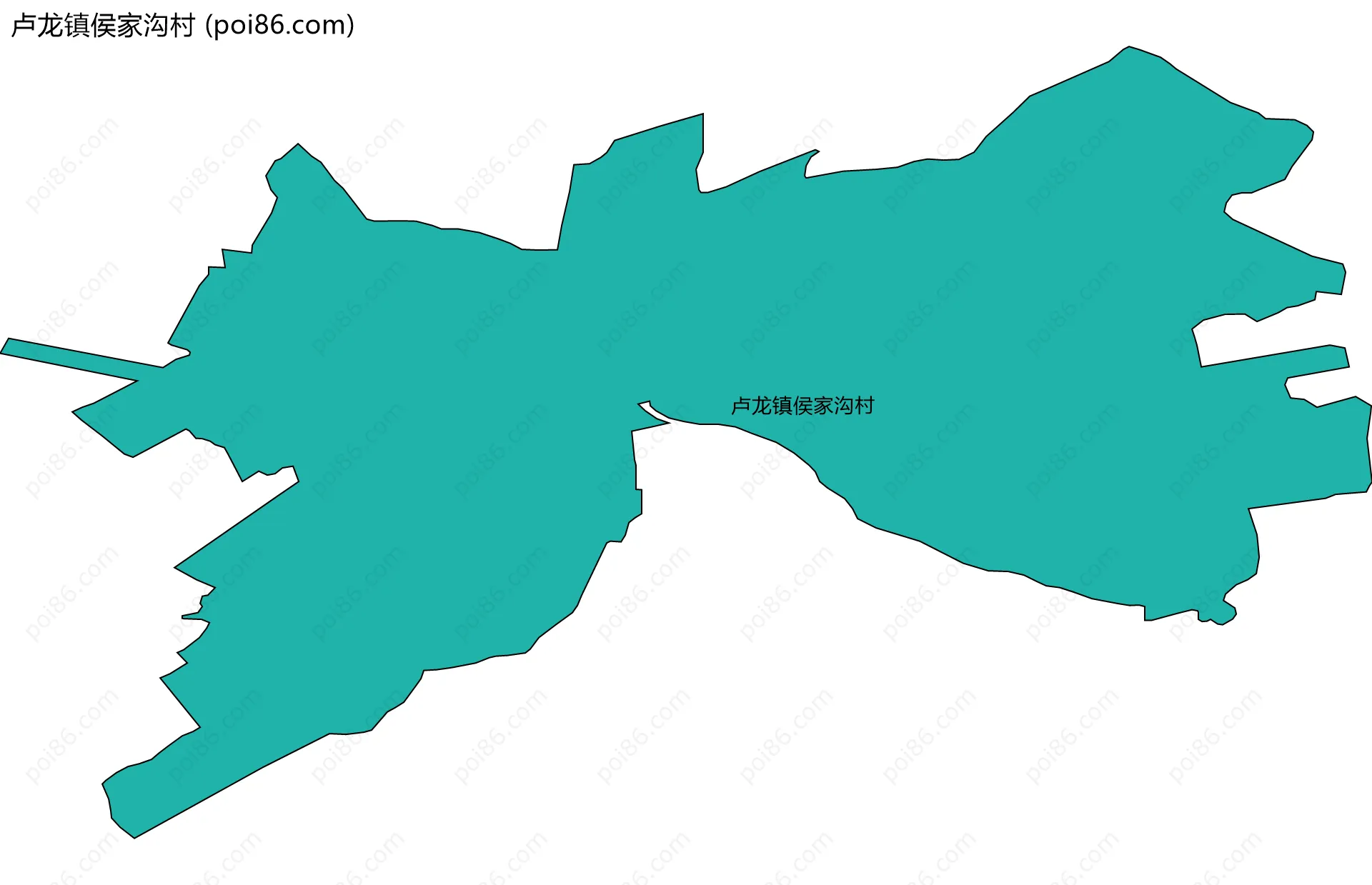卢龙镇侯家沟村边界地图