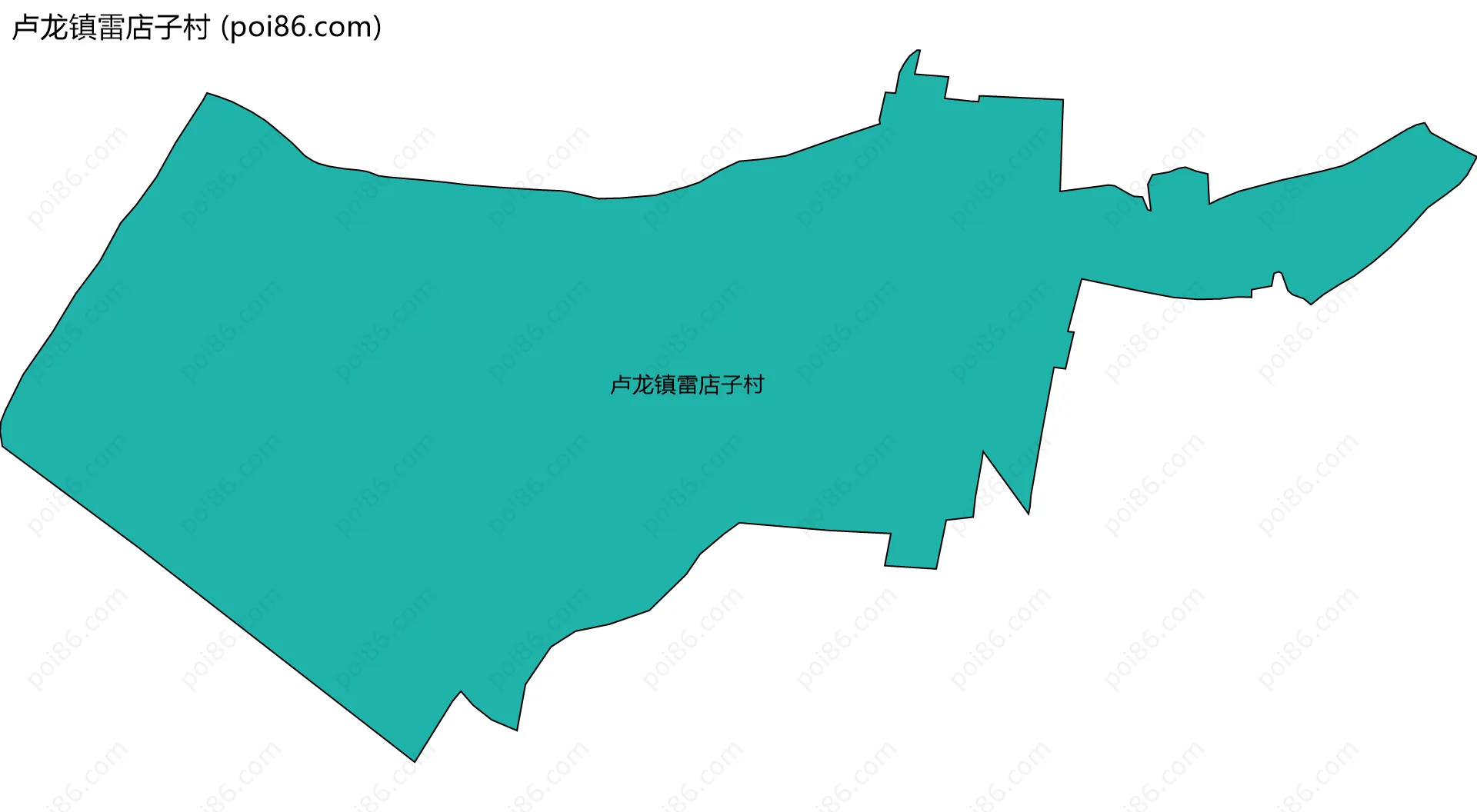 卢龙镇雷店子村边界地图