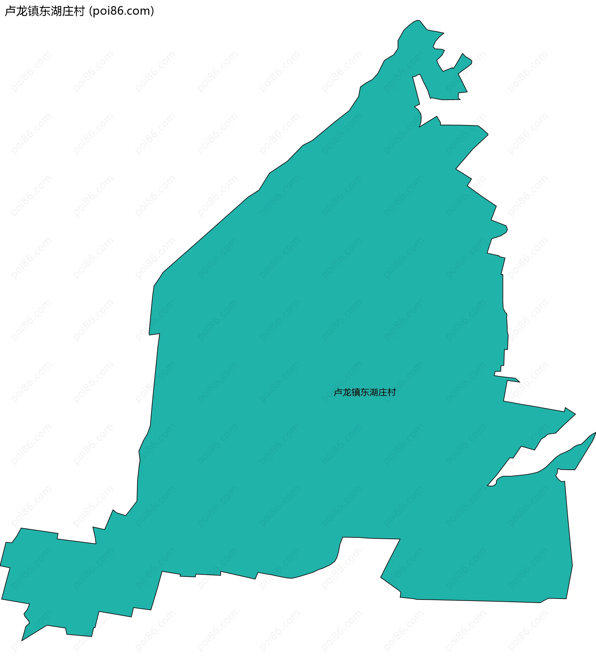 卢龙镇东湖庄村边界地图