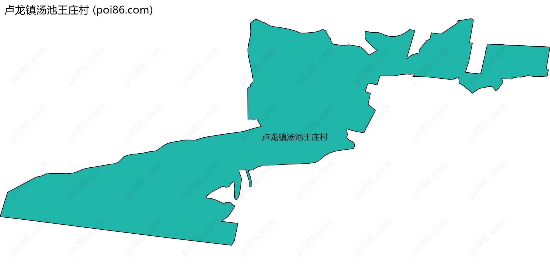 卢龙镇汤池王庄村边界地图