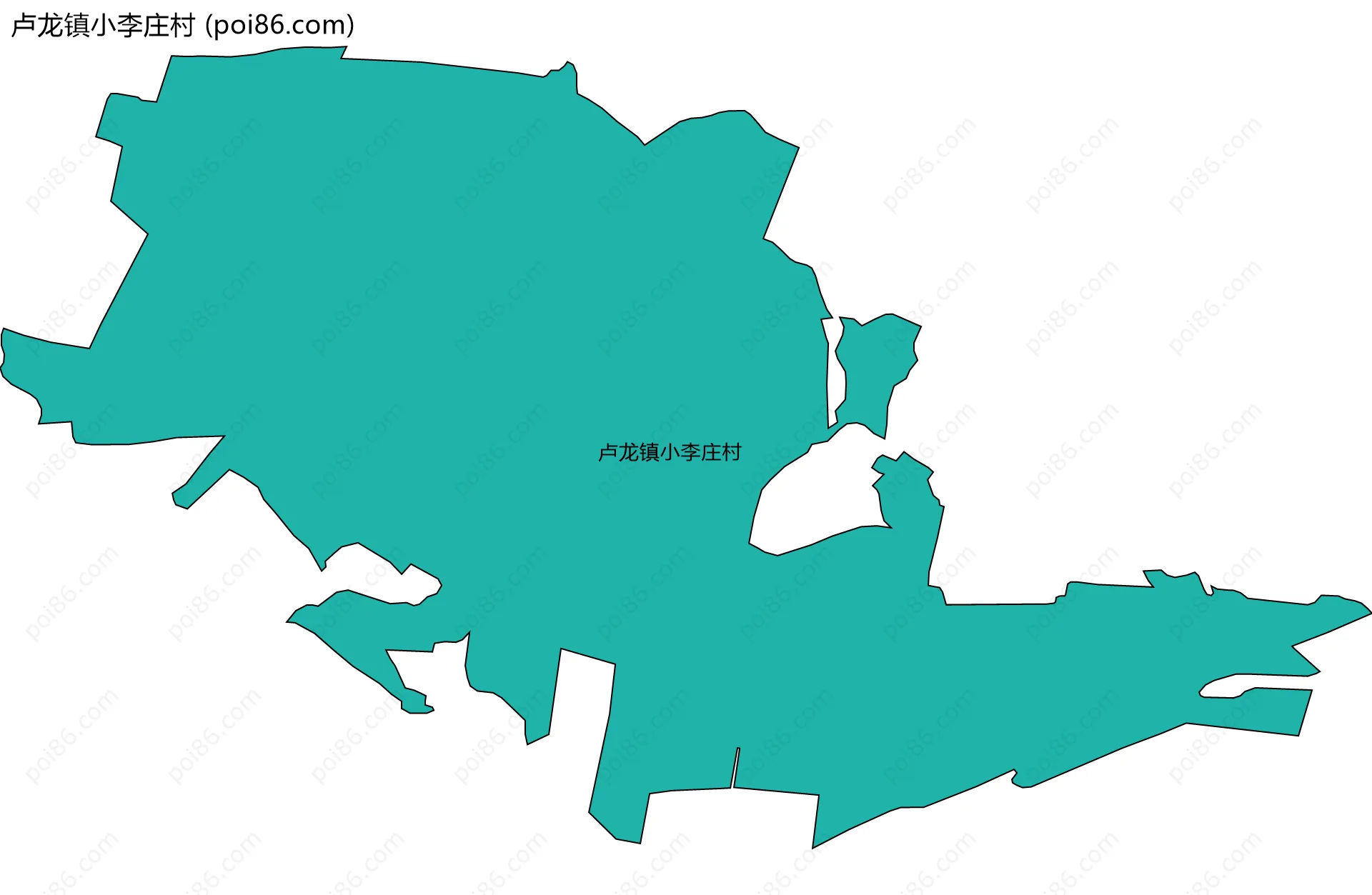 卢龙镇小李庄村边界地图