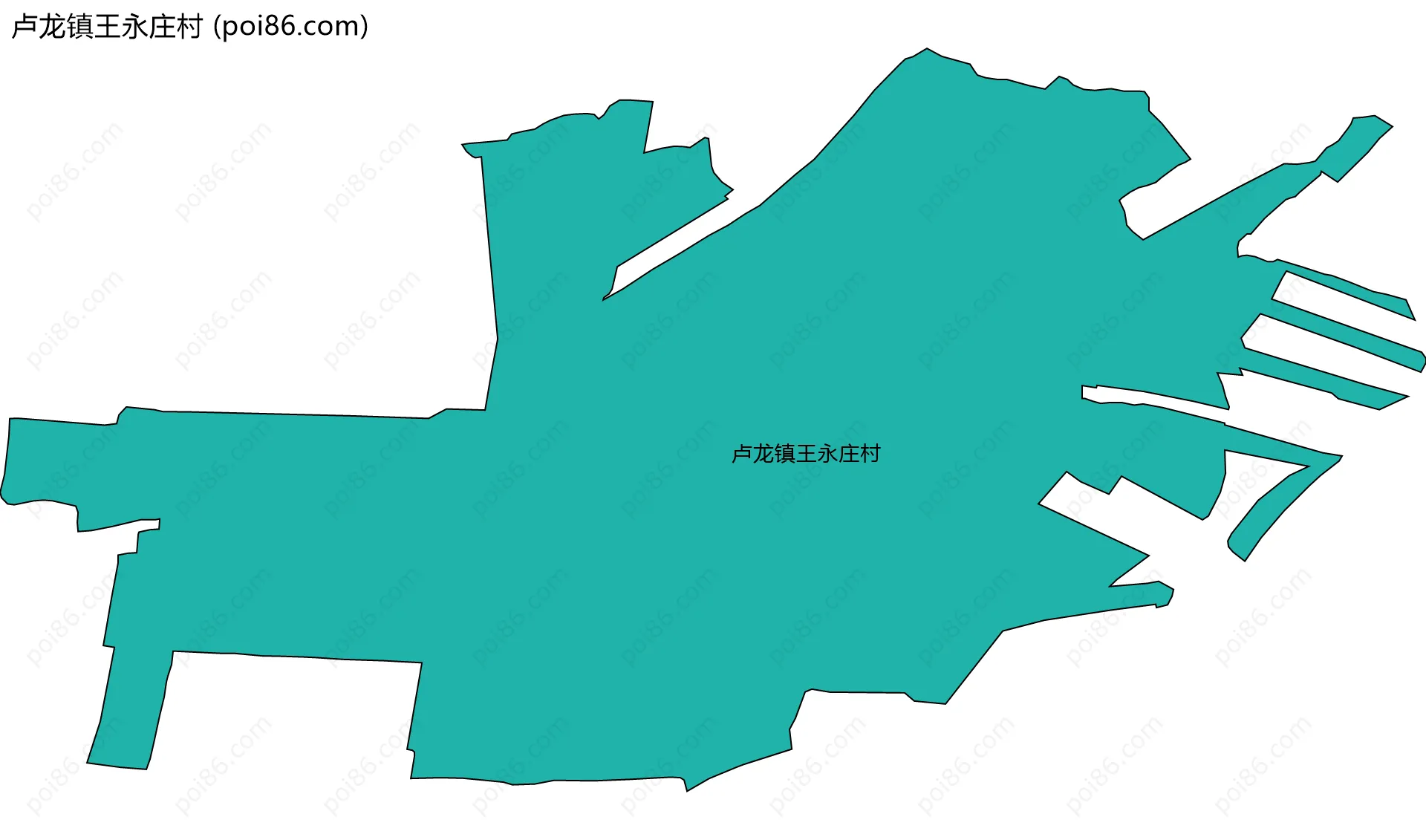 卢龙镇王永庄村边界地图