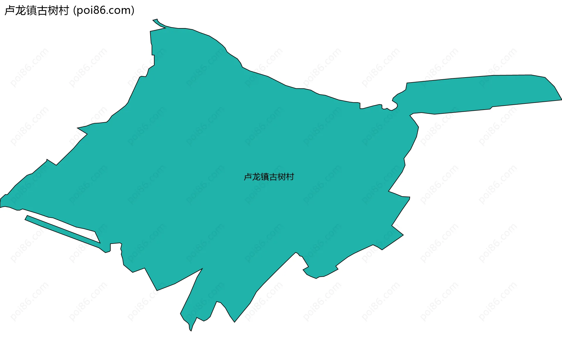 卢龙镇古树村边界地图