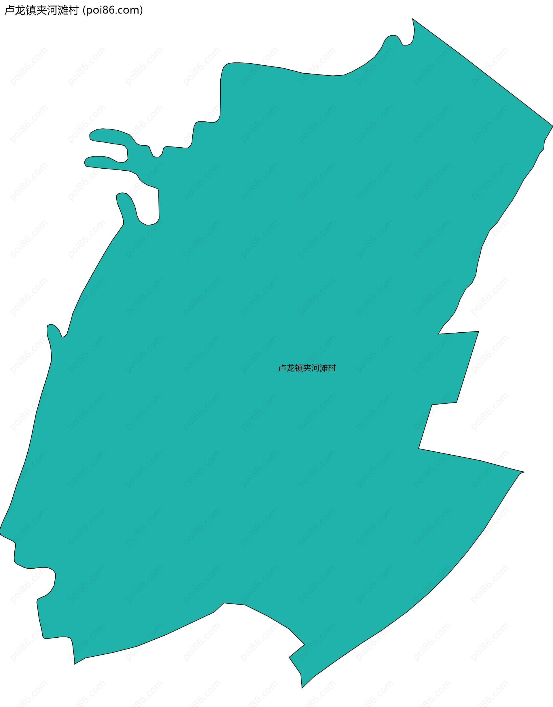 卢龙镇夹河滩村边界地图