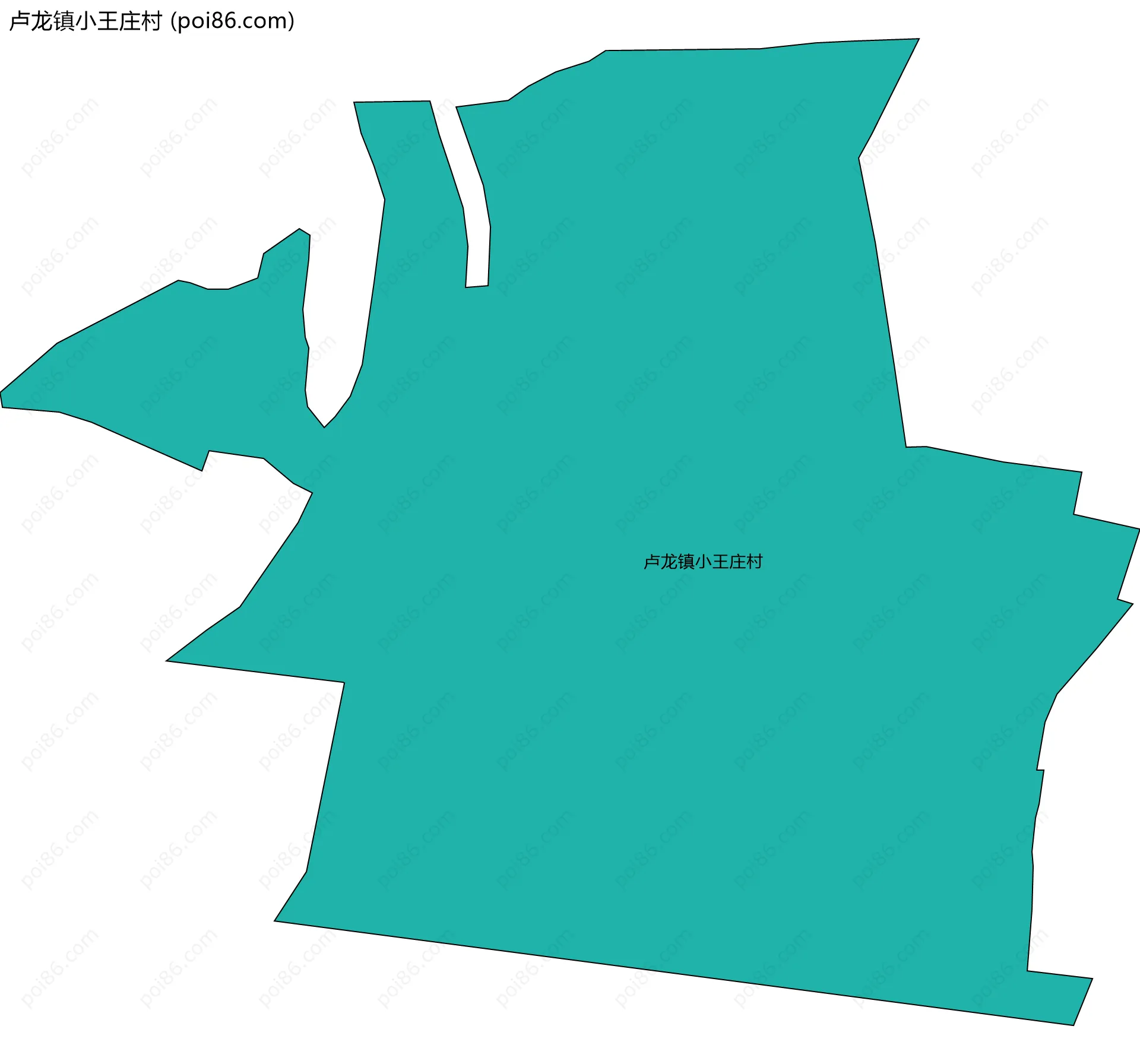 卢龙镇小王庄村边界地图