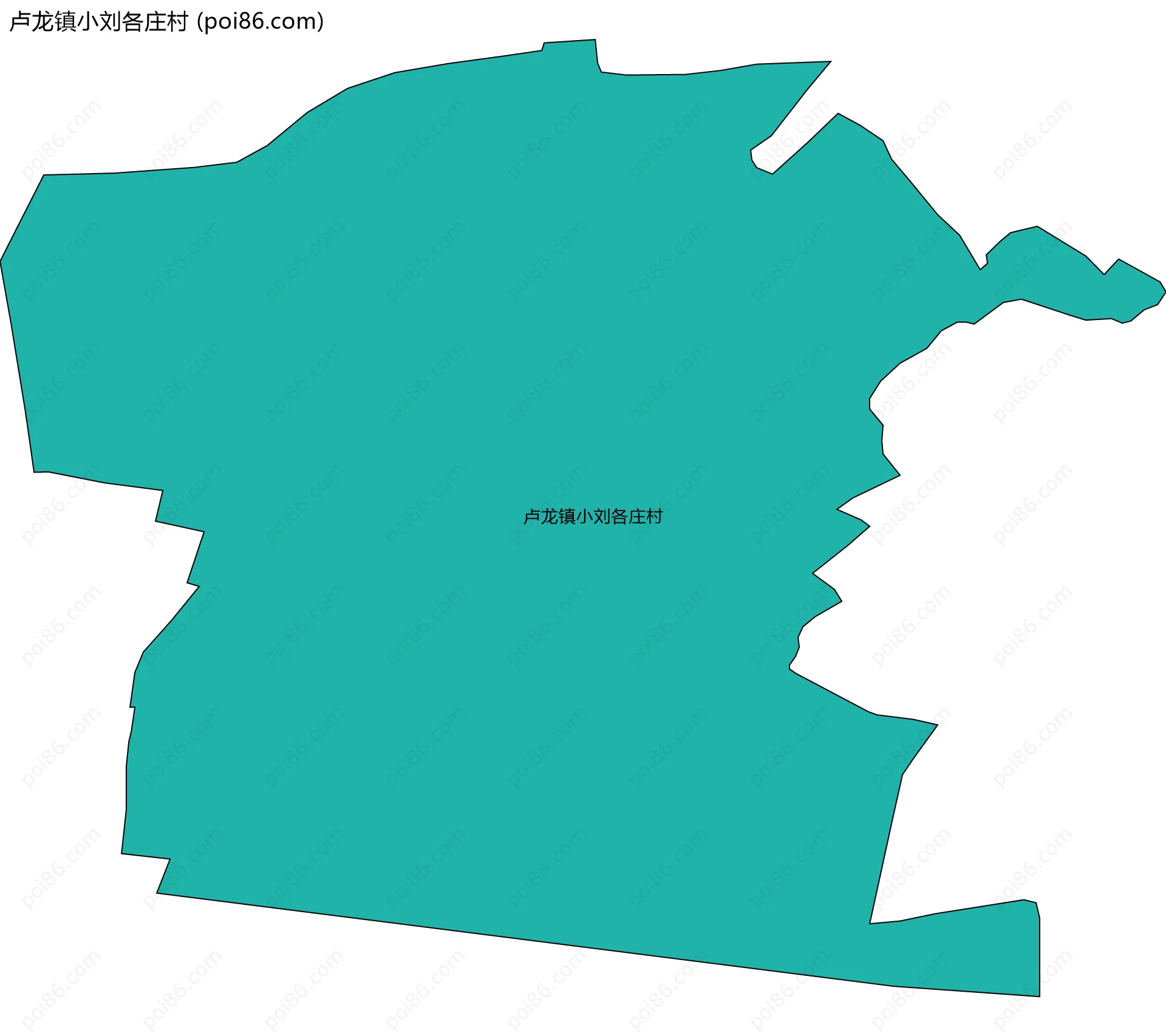 卢龙镇小刘各庄村边界地图