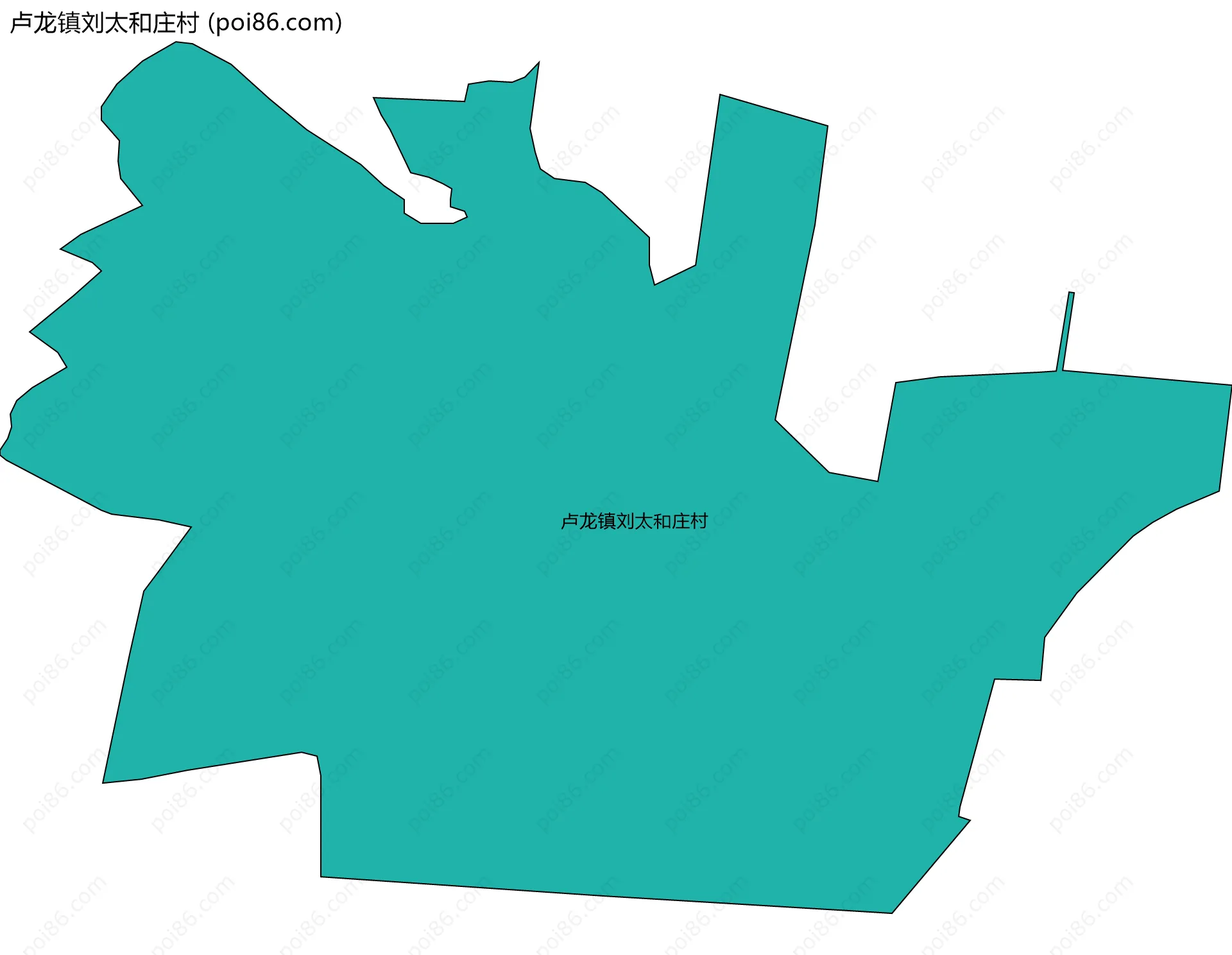 卢龙镇刘太和庄村边界地图