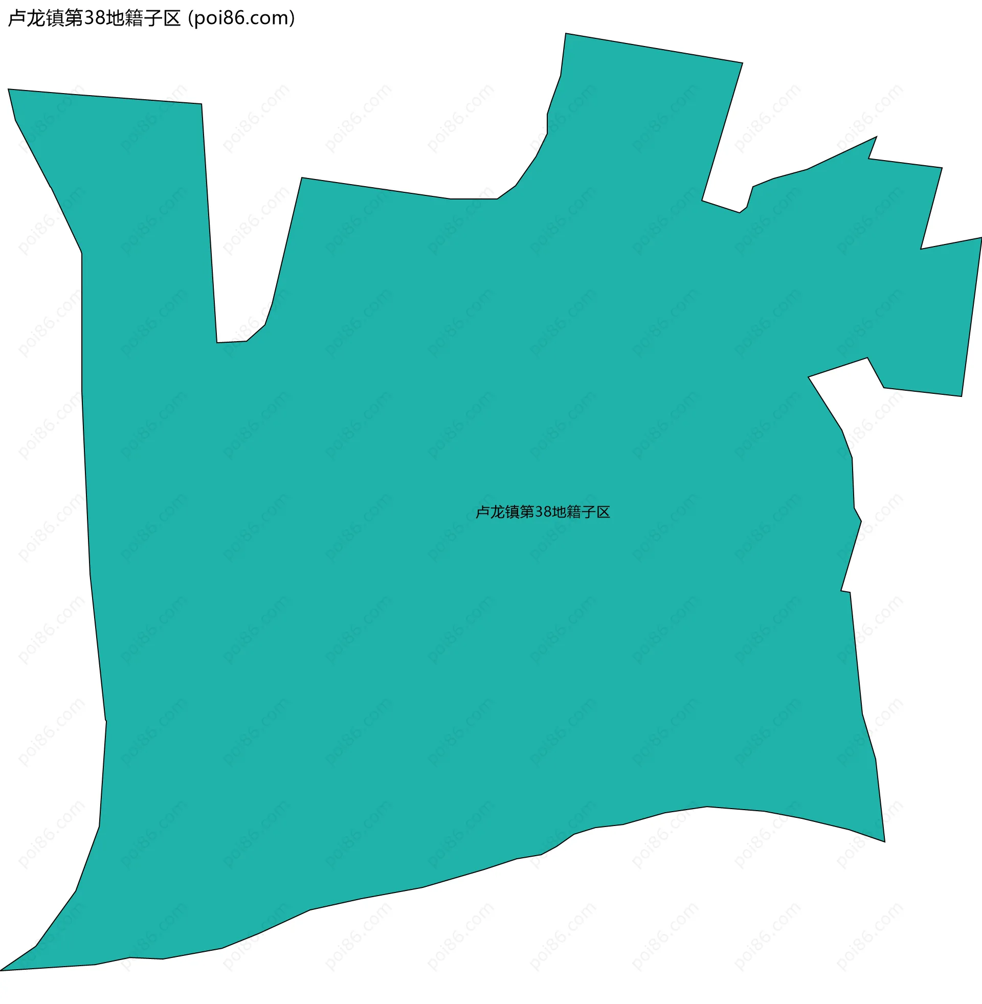 卢龙镇第38地籍子区边界地图