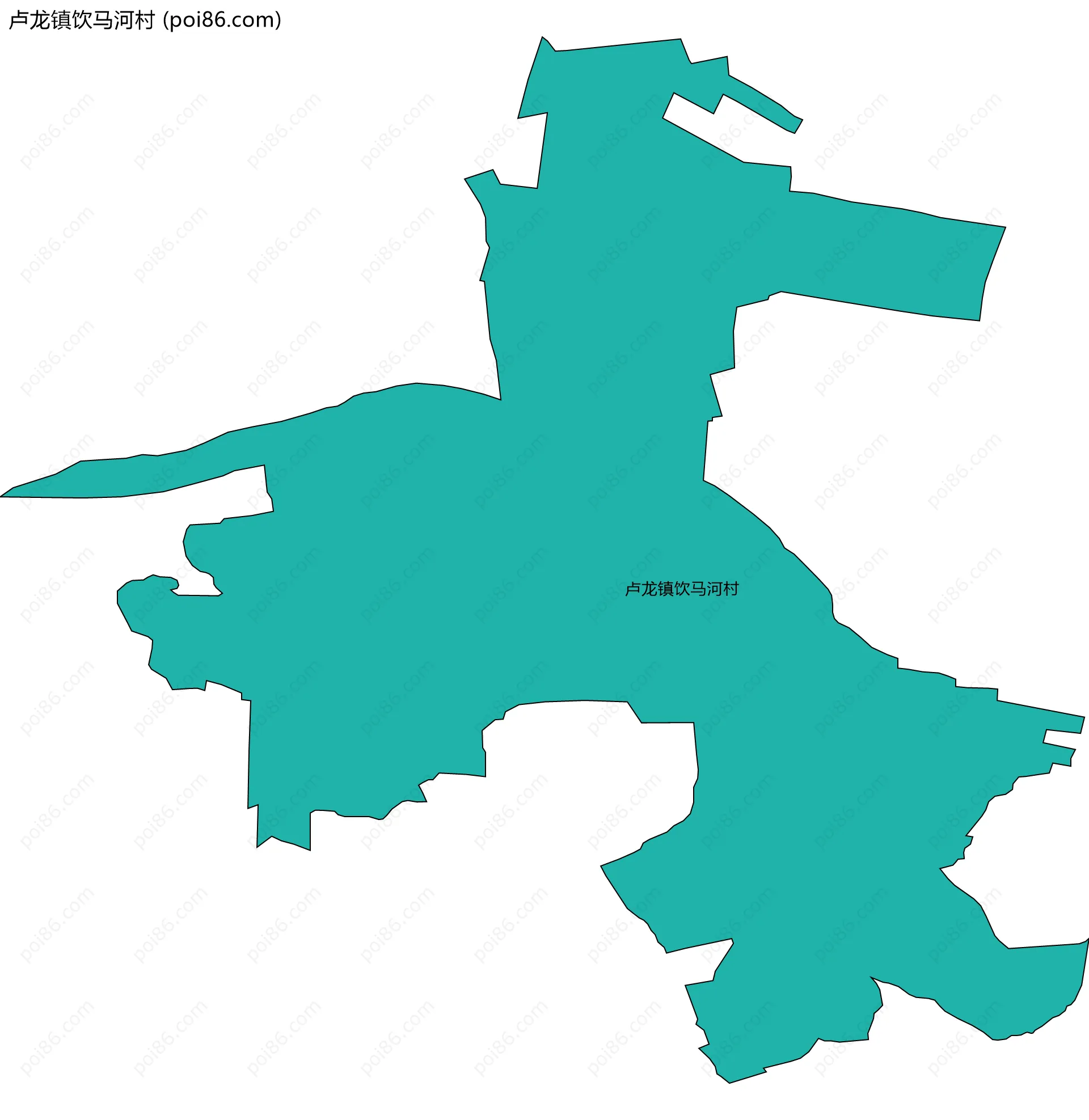 卢龙镇饮马河村边界地图