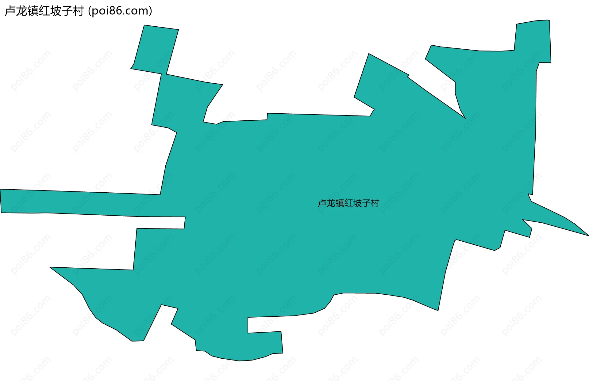 卢龙镇红坡子村边界地图